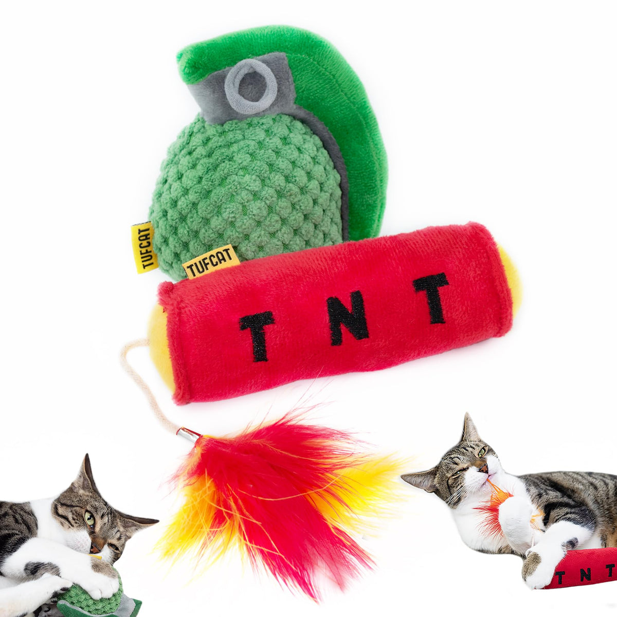 Cat Toys Grenade, Cat Toys For Indoor Cats, Kitten Toys, Catnip Toys For Cats Of All Breeds, Action Themed Fun For Kicking, Biti