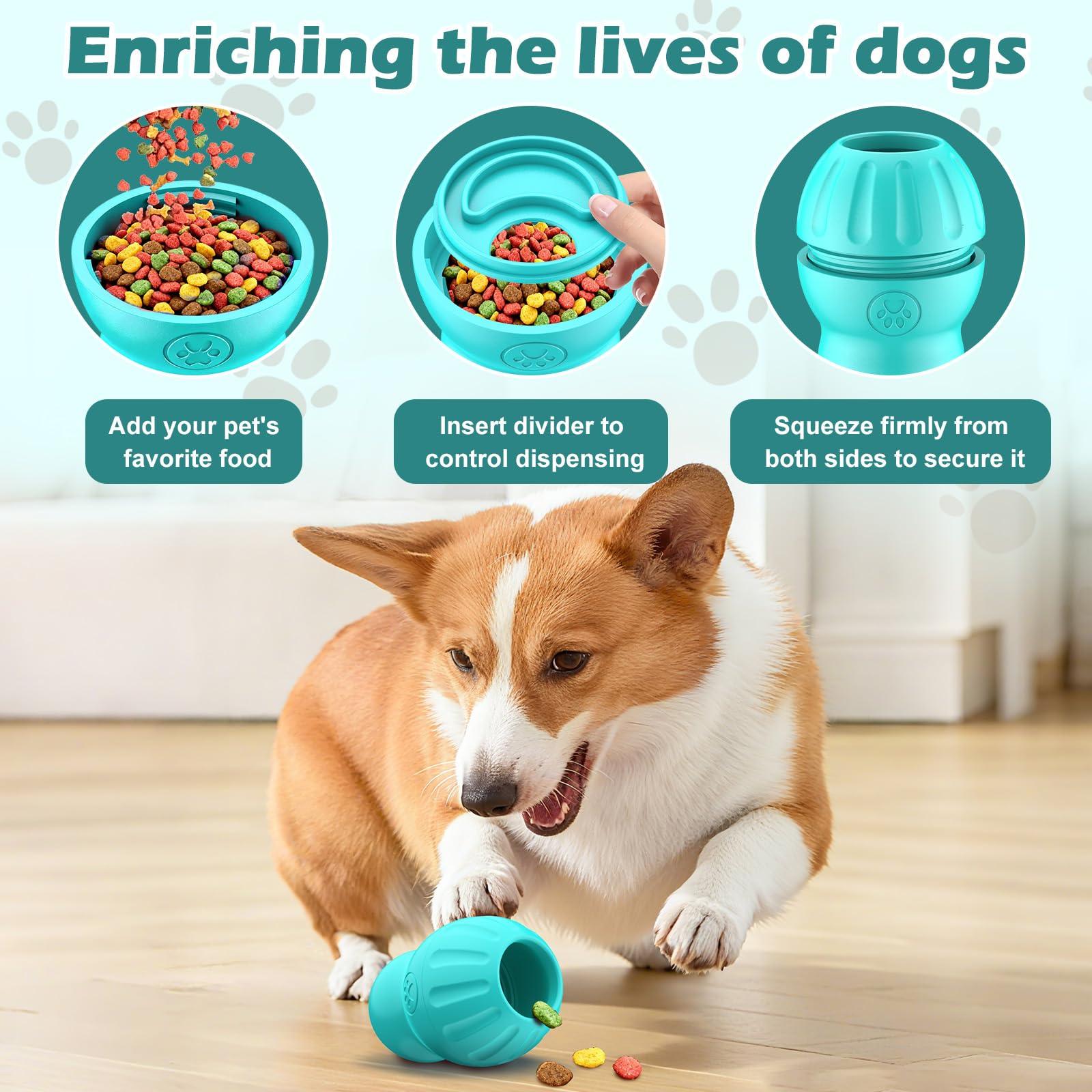VIWIK Interactive Dog Toys to Keep Them Busy, Frozen Treat Dispensing Dog Puzzle Toy for Small Medium Breeds, Cognitive Dog Enri