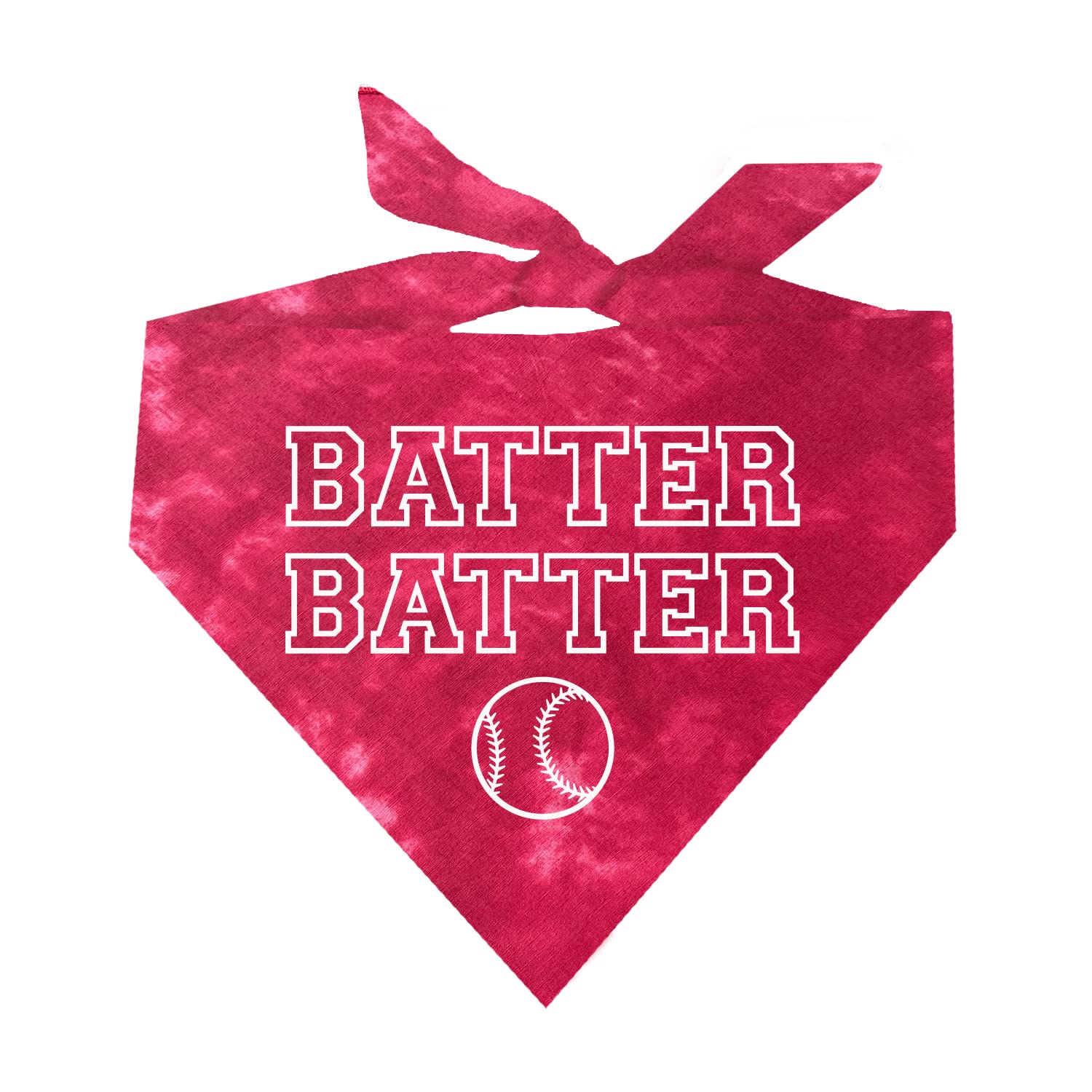Batter Batter Baseball Dog Bandana (1050 Red Scrunch, One Size)