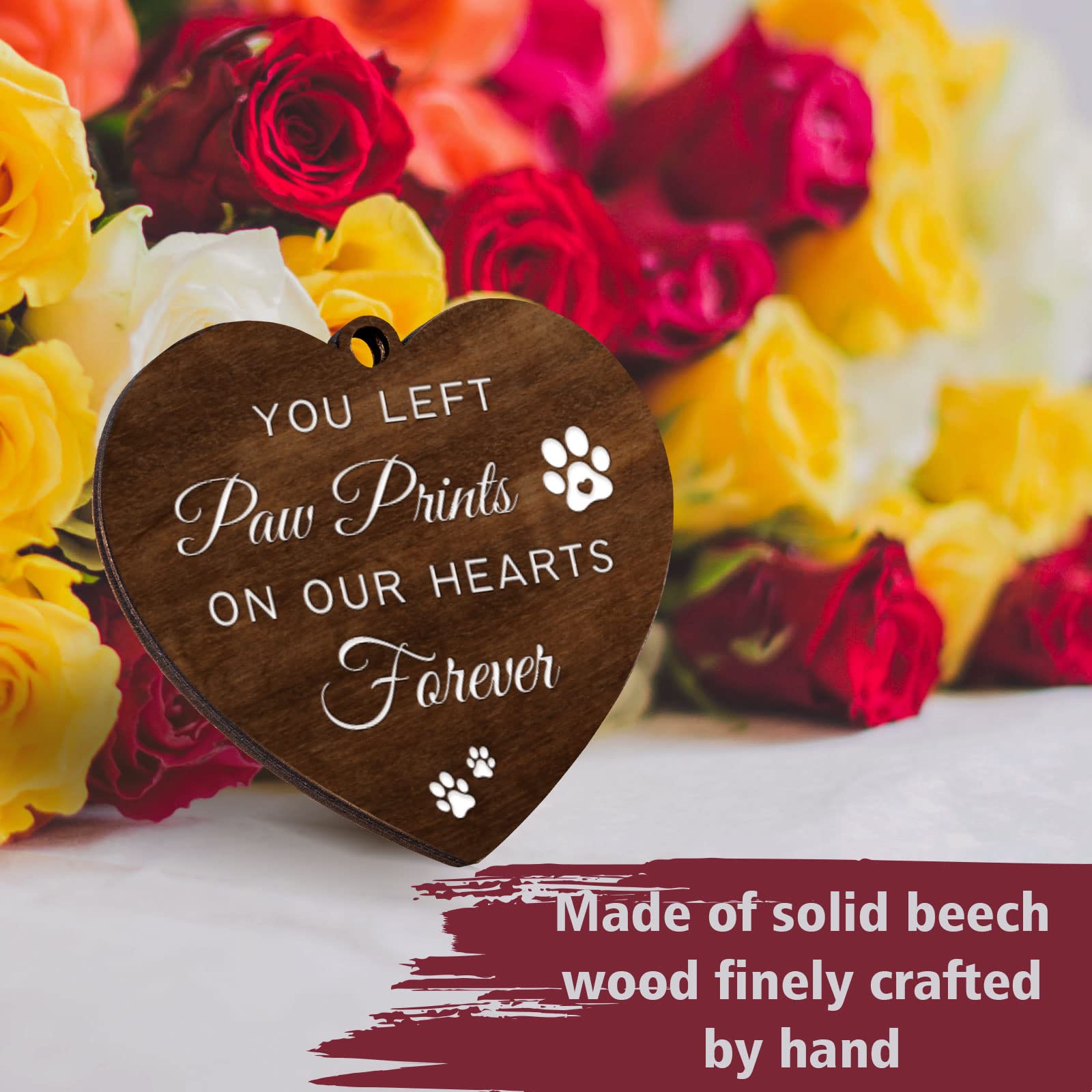 Jigfoxy Dog Memorial Gifts For Loss Of Dog - Rotating Wooden Picture Frame For 4X6 Photo - Pet Memorial Gifts For Dog Cat - Dog