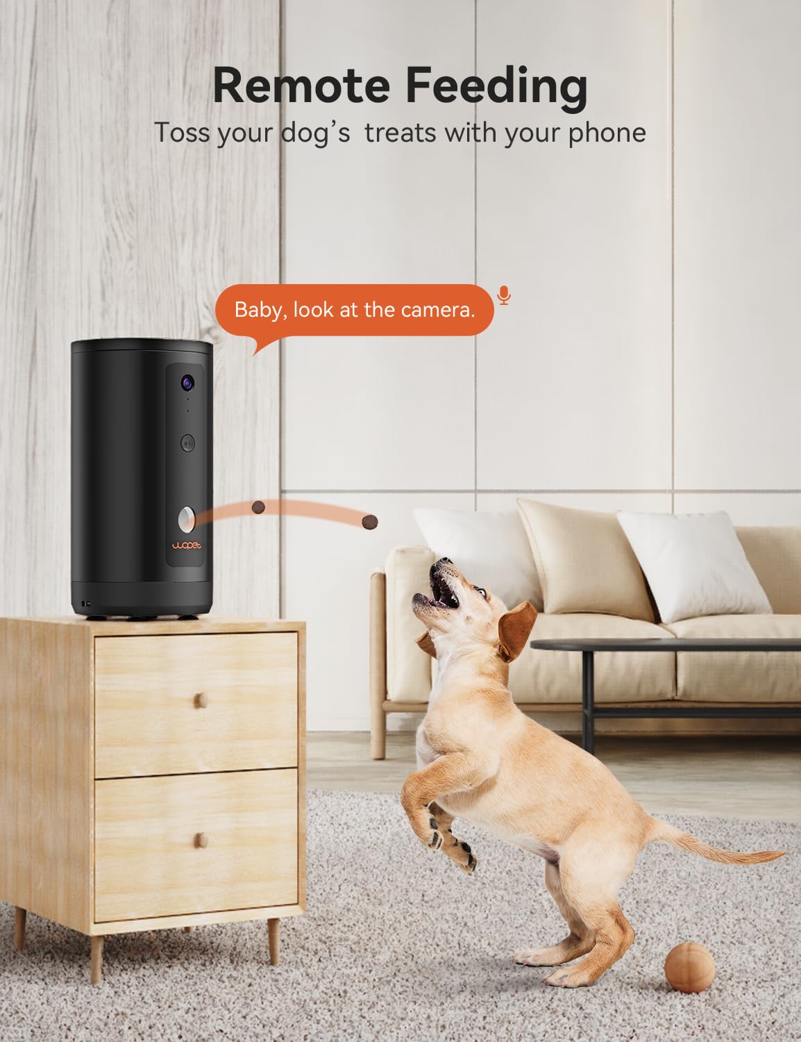 Wopet 300 Dog Camera With Treat Dispenser, New 5G , Wifi Pet Camera Treat Tossing For Cats And Dogs, 1080P Hd With Night Vision,