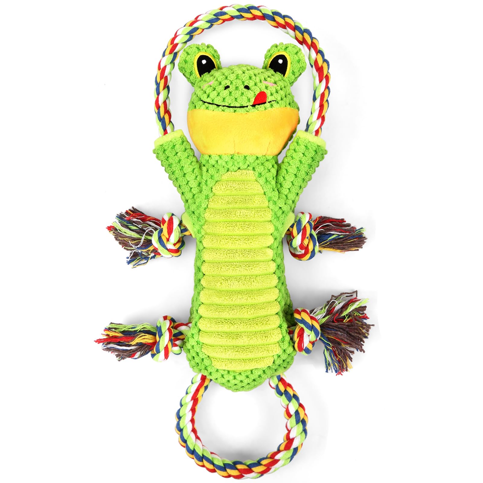 Letsmeet Dog Toys Plush Pet Toy With Crinkle Paper And Ropes, Puppy Toys Interactive Dog Chew Toy For Small, Medium, And Large D