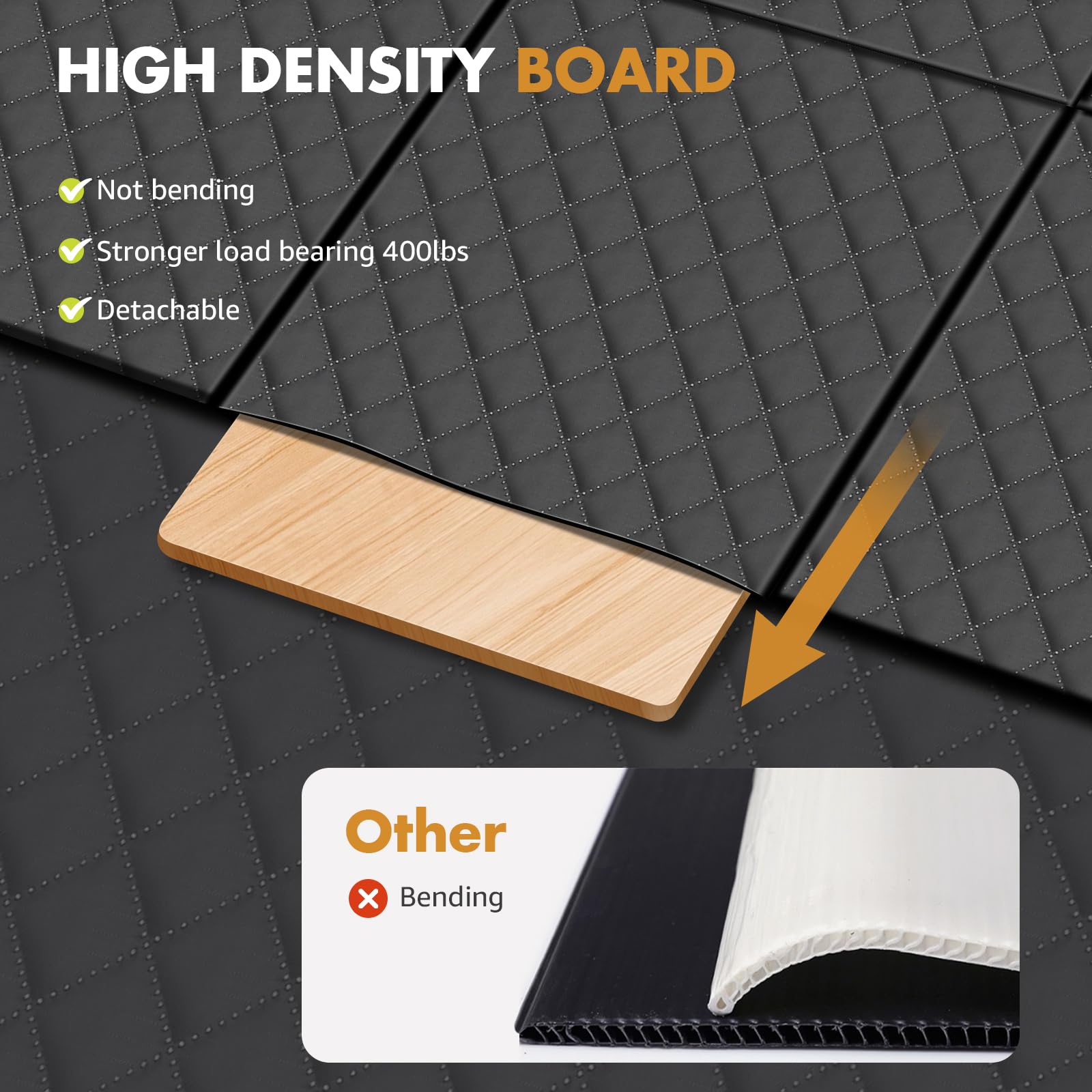 Lekespring Dog Car Seat Cover For Back Seat, Dog Car Bed Cover With Hard Bottom, Backseat Extender Hammock For Mid-Sized Truck/S