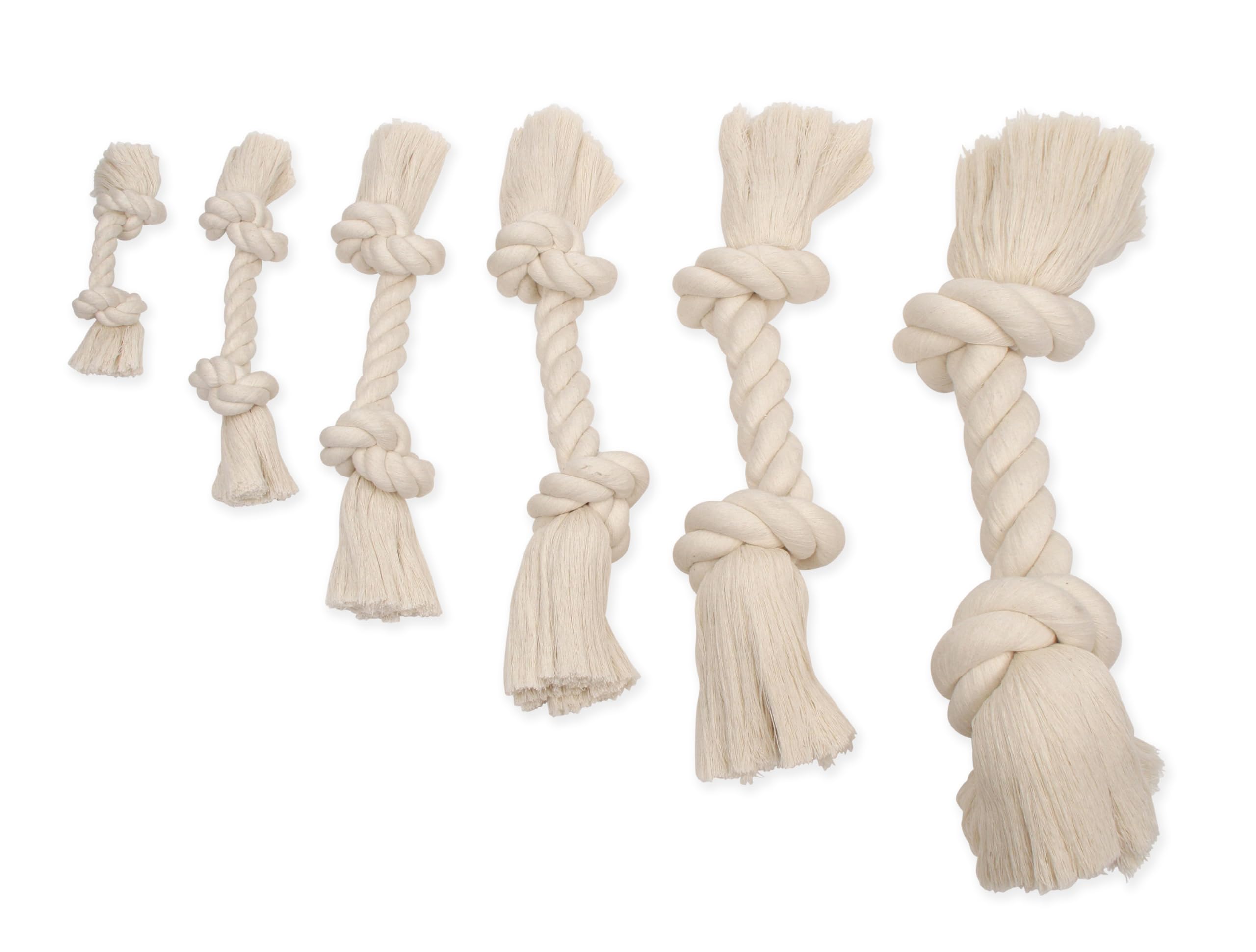 FLOSSY CHEWS COTTON ROPE BONE DOG TOY