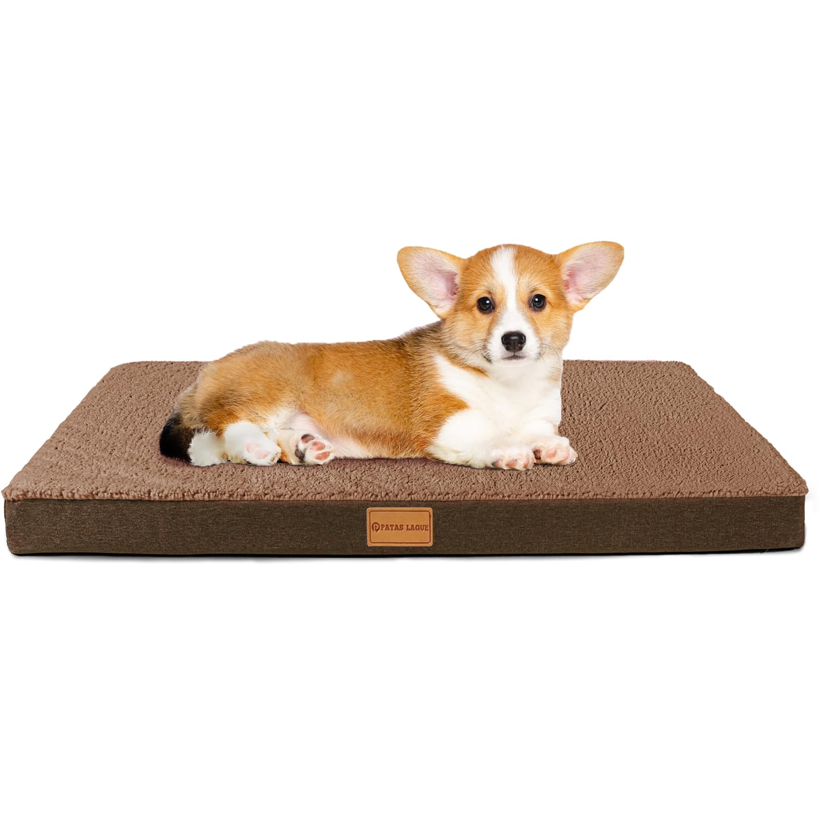 Patas Lague Orthopedic Jumbo Dog Bed For Extra Large Dogs 54''X36'', Soft Comfortable Waterproof Egg Crate Foam Dark Blue