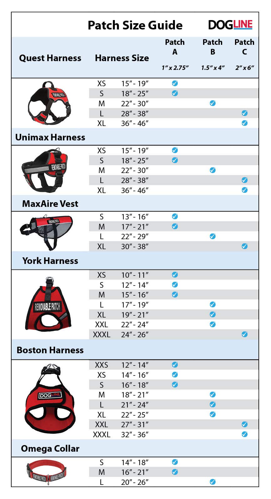 Dogline Removable Interchangeable Service Dog In Training Patches - For Vests, Harnesses, Collars. Unimax, Alpha, Maxaire, Omega