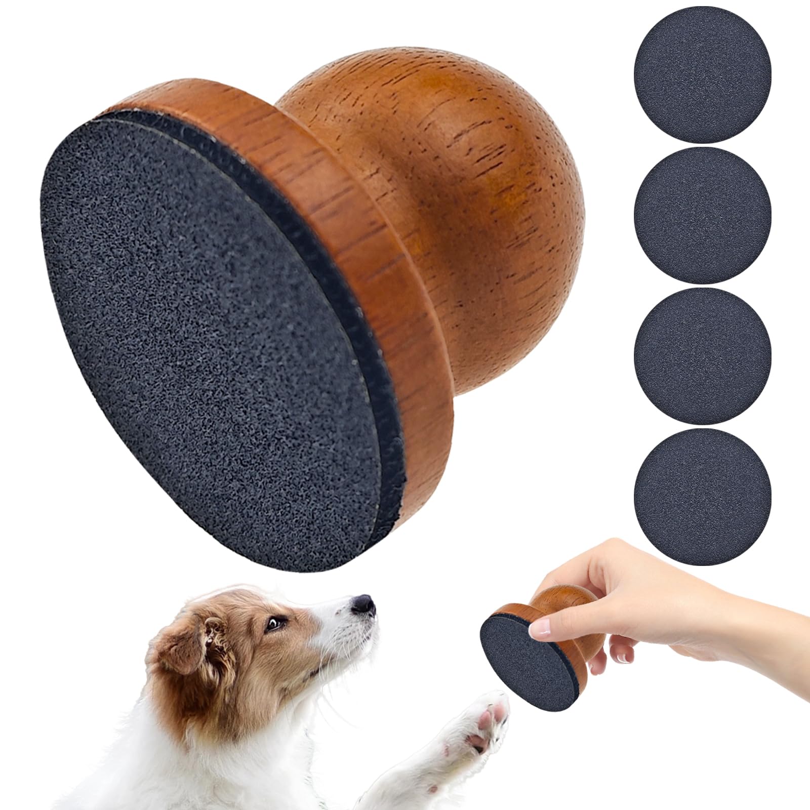 Arvintas Dog Nail File With 4Pcs Replaceable Sandpaper, Dog Scratch Pad For Nails Stress-Free Nail Filing For Dogs Mini Nail Scr