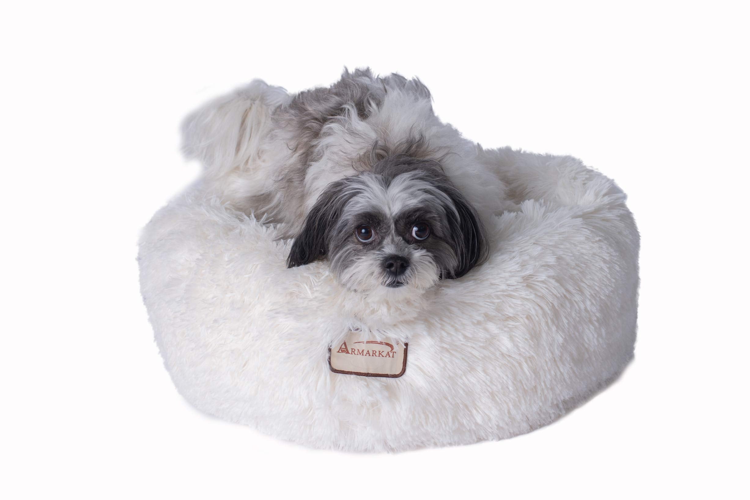 Armarkat Cuddler Bed Model C70NBS-S, Ultra Plush and Soft, White, Small