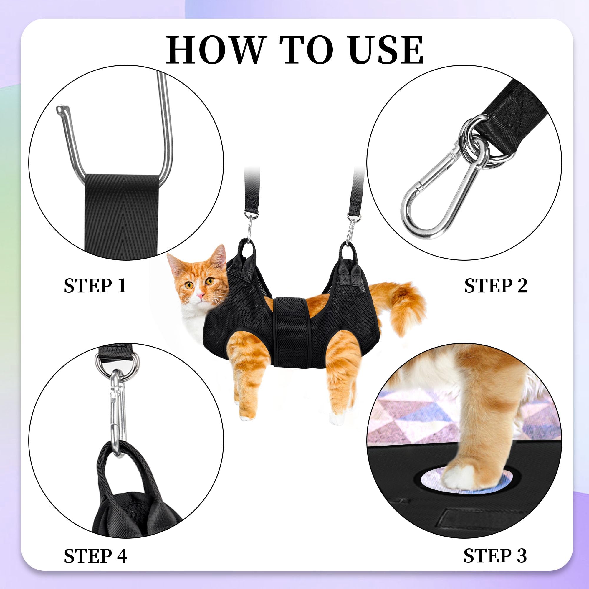 Patiencet Cat Grooming Hammock Pet Hammock Cat Nail Clipper Hammock For Nail Trimming Dog Sling For Nail Clipping Dog Hanging Ha