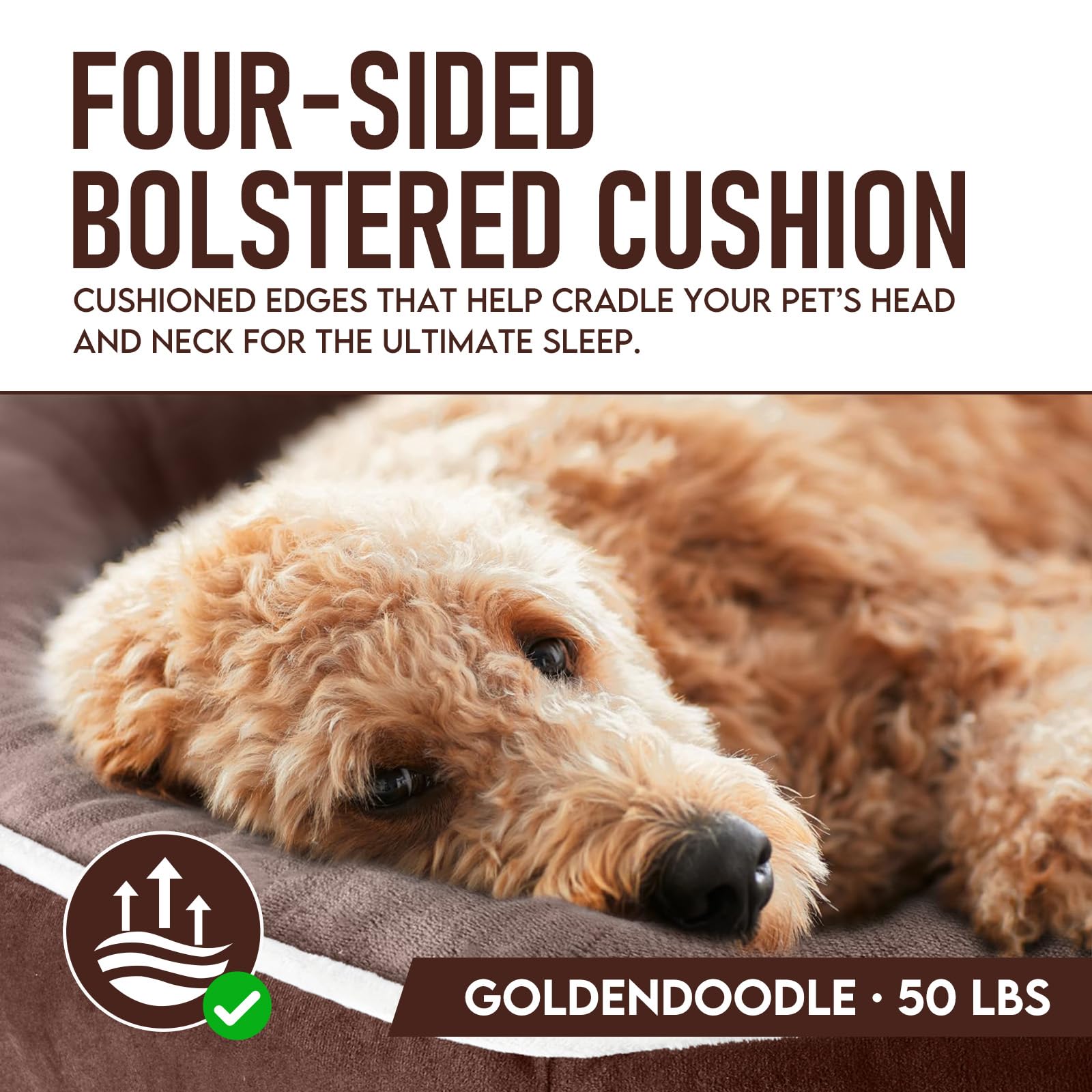 Ohgeni Orthopedic Big Dog Couch X-Large Sized Pet Beds For Fathers Gifts With Comfort Foam Support, Soft Indestructible Fabric,
