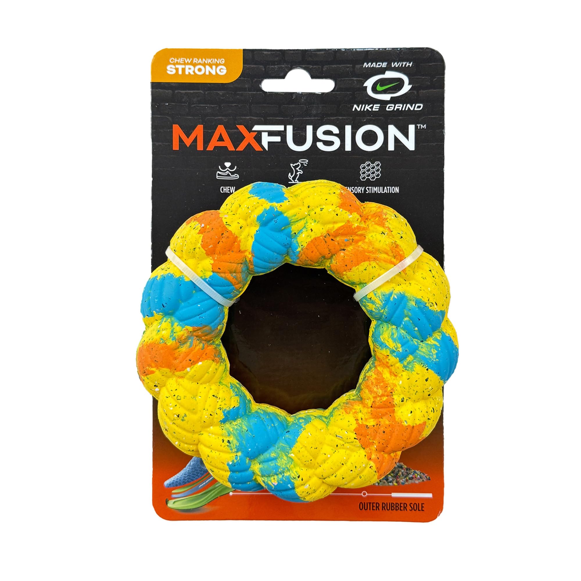 Max Fusion With Nike Grind, Arlee Roped Dog Toy, Chew Toy For Play, Fetch, Tug, L