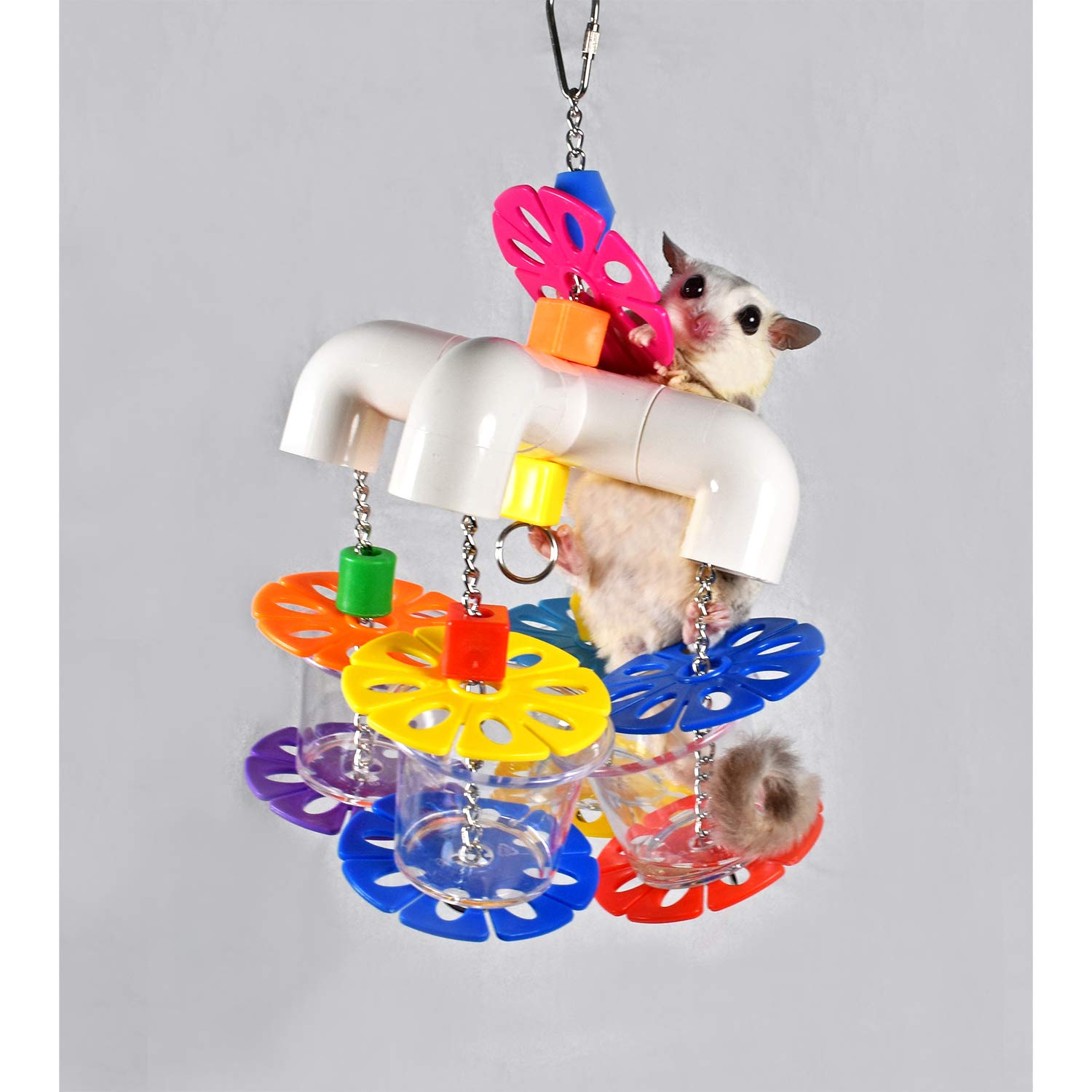 Mobile Forager - Durable Fun Treat Foraging Cage Accessory Toy - Sugar Gliders, Squirrels, Chinchillas, Prairie Dogs, Degus, Opo