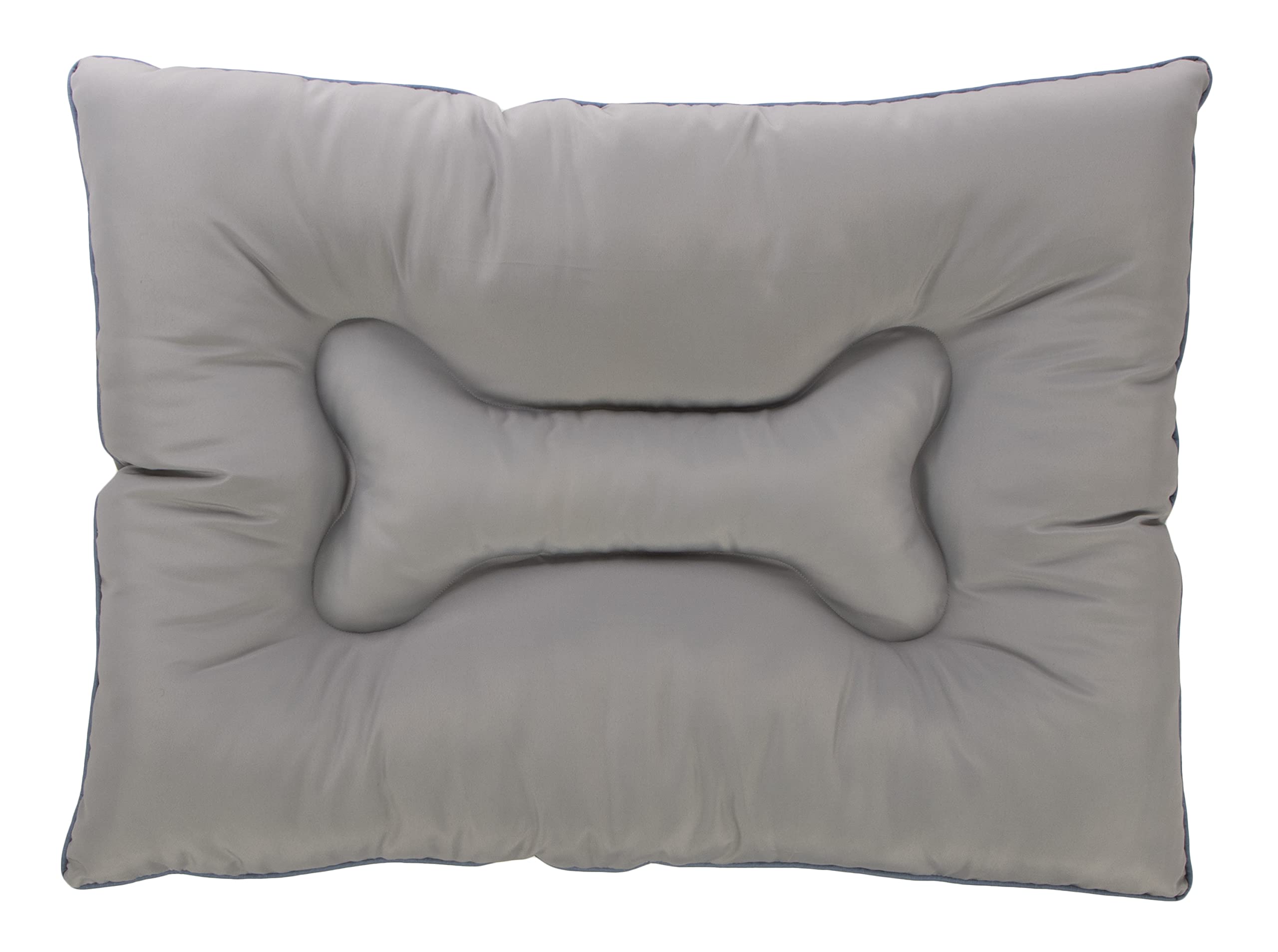 Trustypup Dura Mat Tufted Pillow Pet Bed, Easy To Clean - Gray, Large, Dura Mat (Gray), 36.0' L X 27.0' W X 5.0' Th