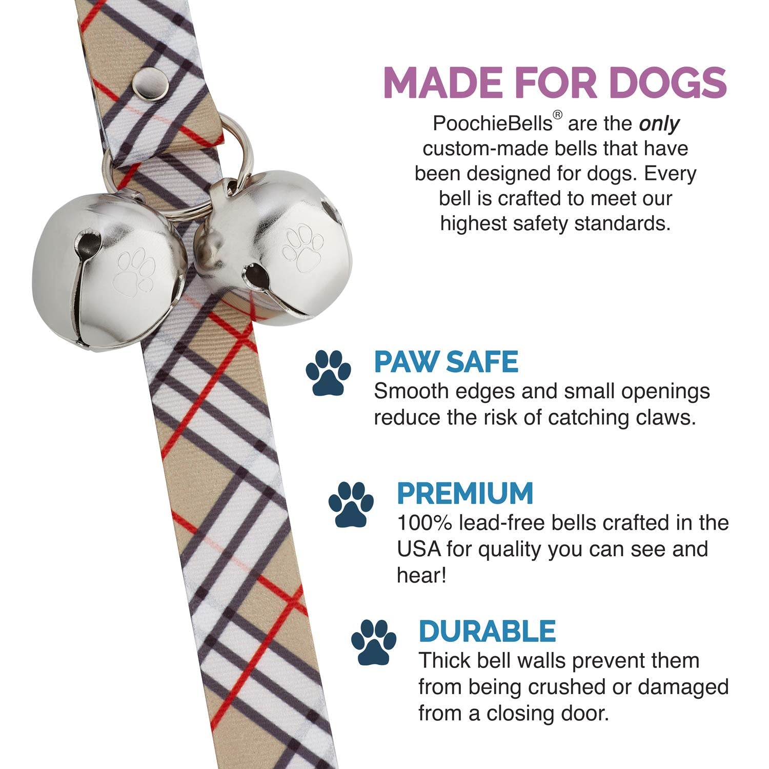 Poochiebells The Original Dog Potty Doorbell, Dog Bells For Potty Training & Puppy Housebreaking, Potty Train Your Dog In Days, Made In America, London