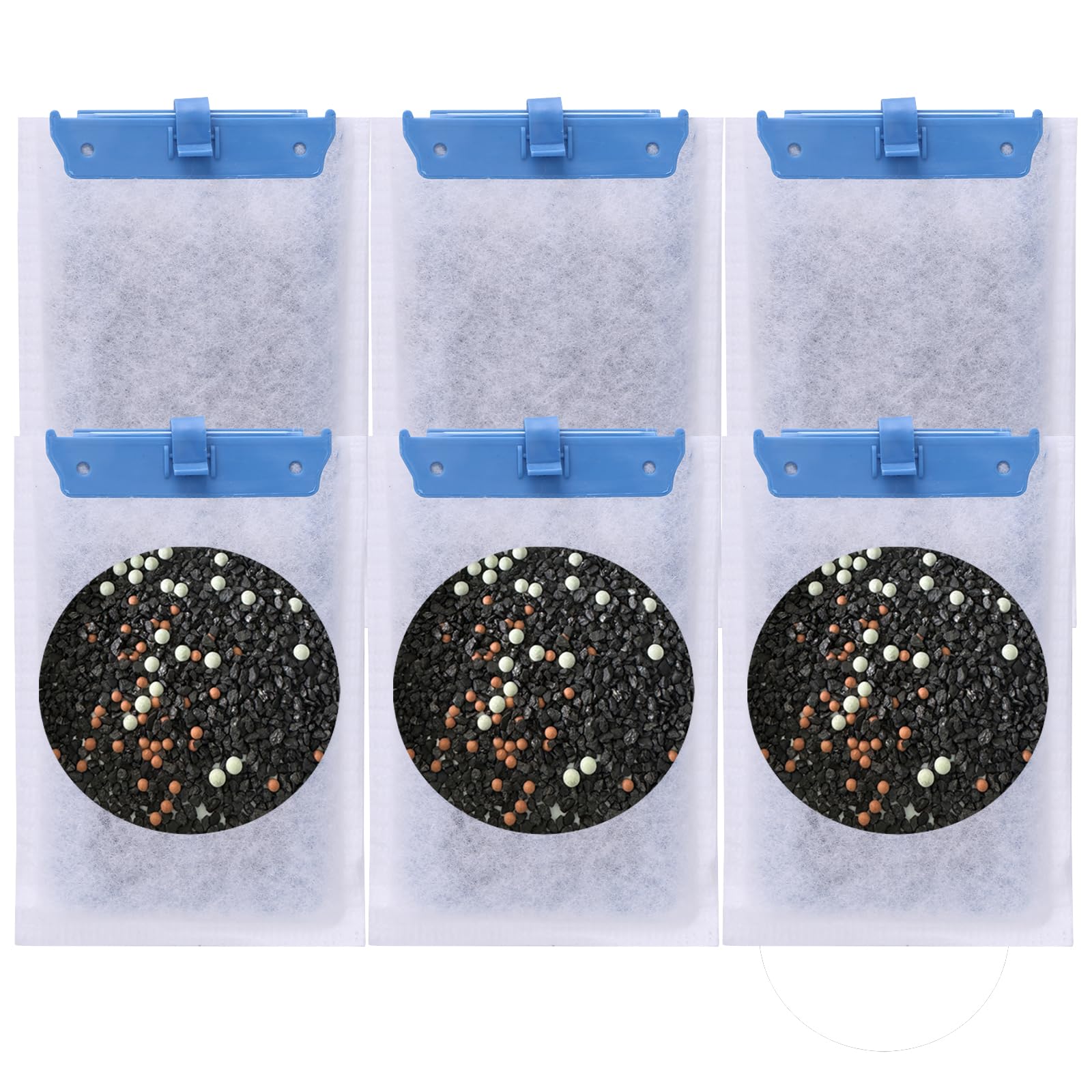 6-Count Medium Replacement Filter Cartridges Compatible With Tetra Whisper Bio-Bag For Whisper Pf10, 10I, And Reptofilter 90 Gph