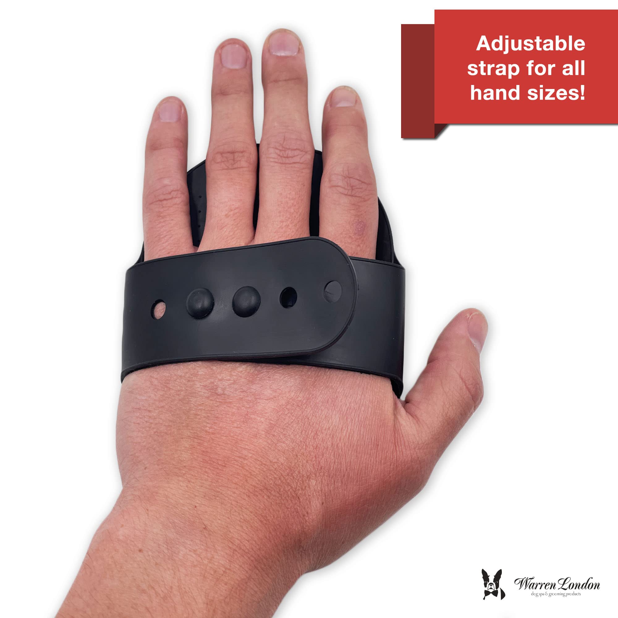 Warren London Grooming Bath Brush For Dogs And Cats | Applicator For Dog Shampoo, Hydrating Butter, Or Pet Leave In Conditioner | Black