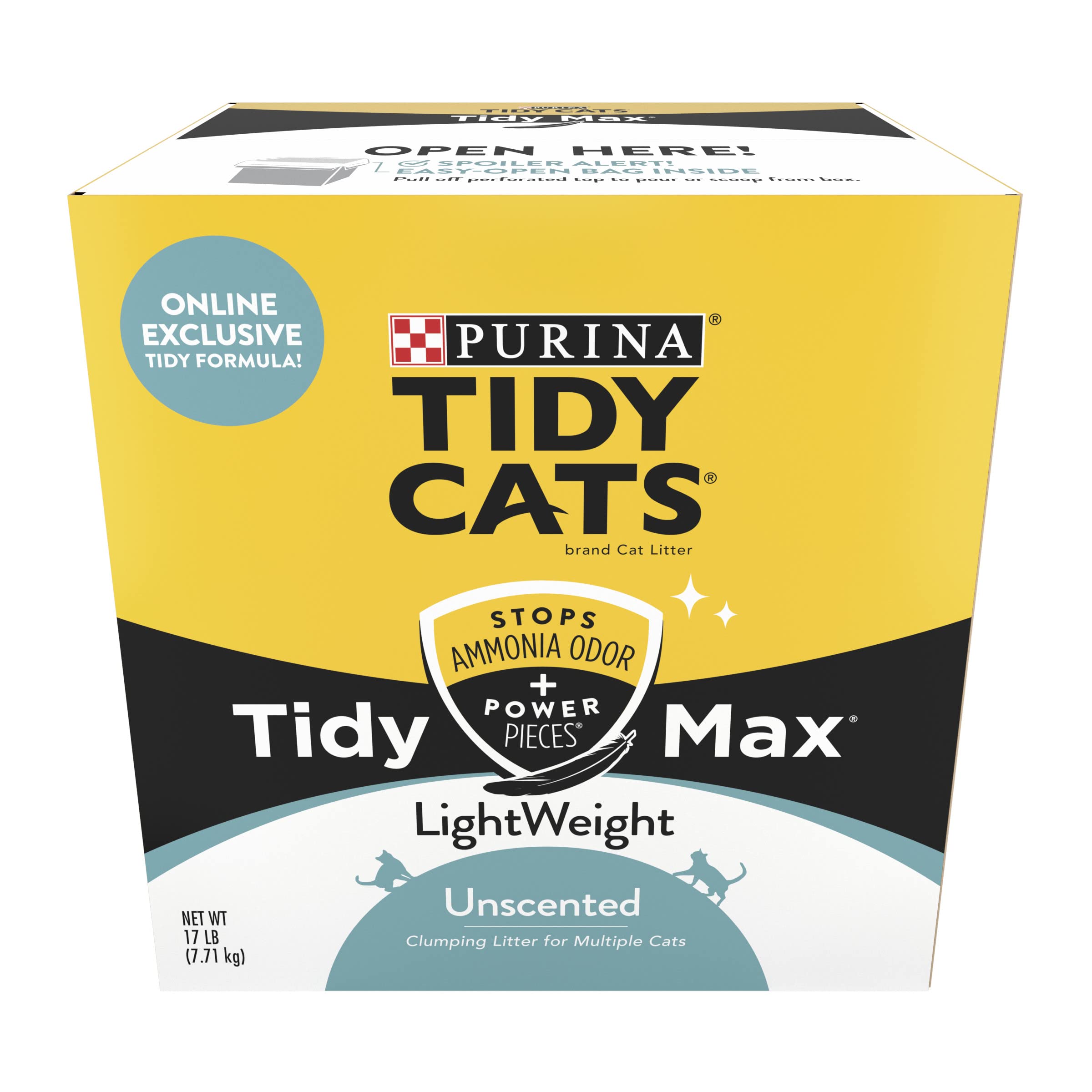 Tidy Cats Tidy Max Lightweight Unscented Cat Litter Clumping Formula - 17 Lb. Box