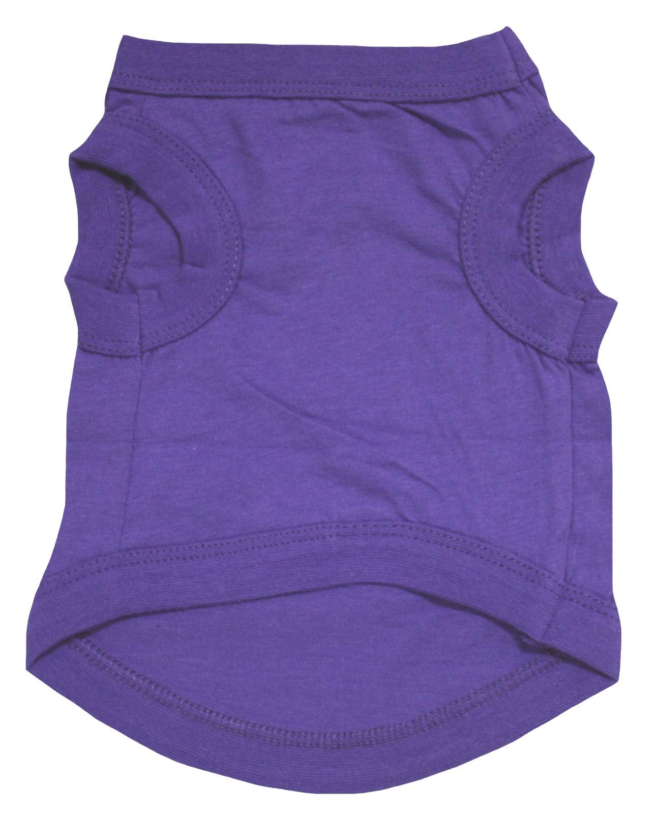 Petitebella Plain Single Color Puppy Dog Shirt (Purple, Xxx-Large)