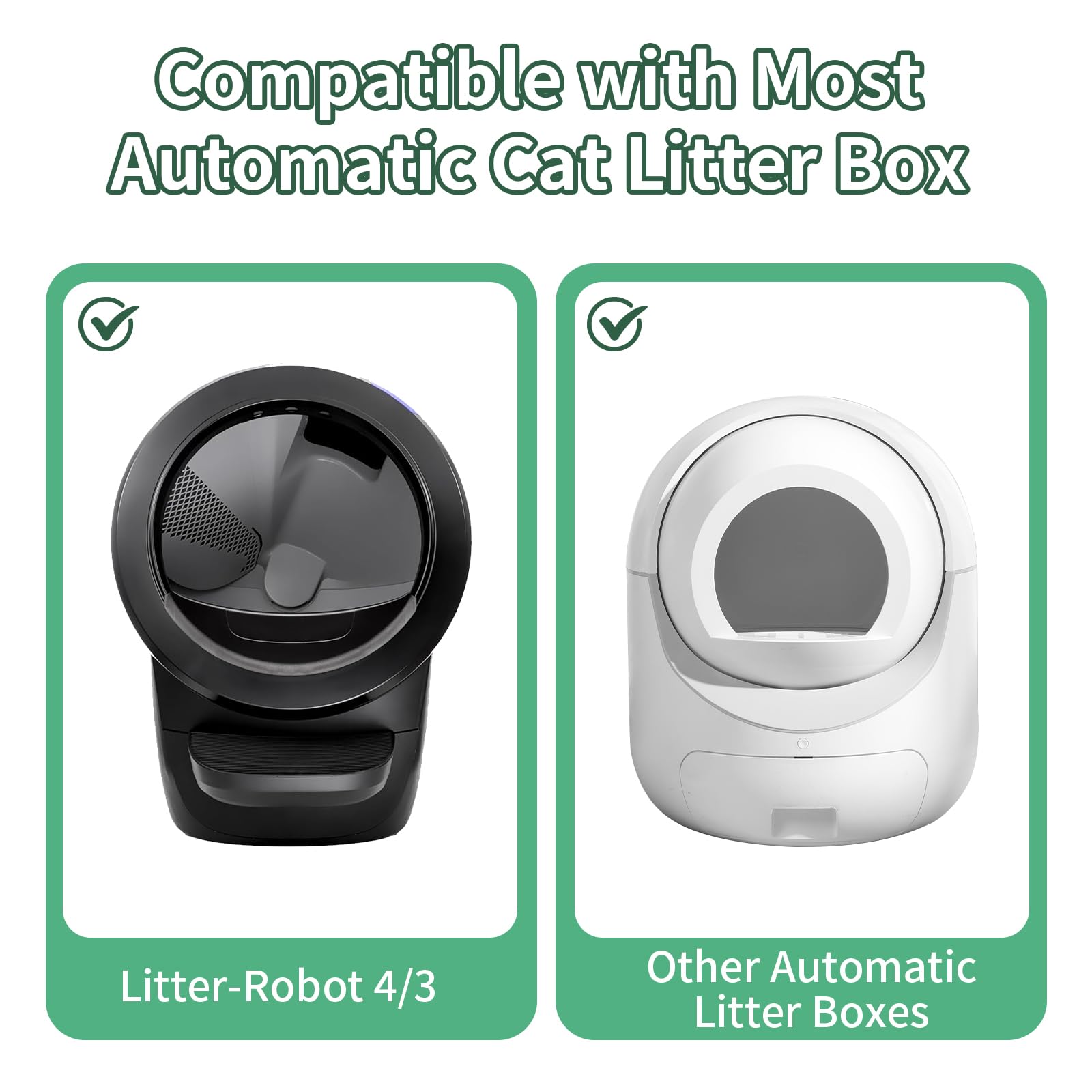 120 Count Cat Litter Box Liners For Automatic Cat Litter Box And Litter-Robot 4/3, Heavy-Duty, Extra Thick, Economy Bulk Pack