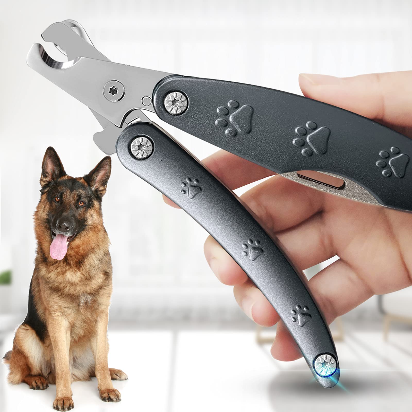 Best Dog Nail Clippers For Anxiety Sensitive Dog, Quiet Sharpest Smoothest Dog Nail Trimmers For Extra Large Medium Small Size Breed, Heavy Duty Metal Dog Nail Cutter For All Dogs With Thick Toenail