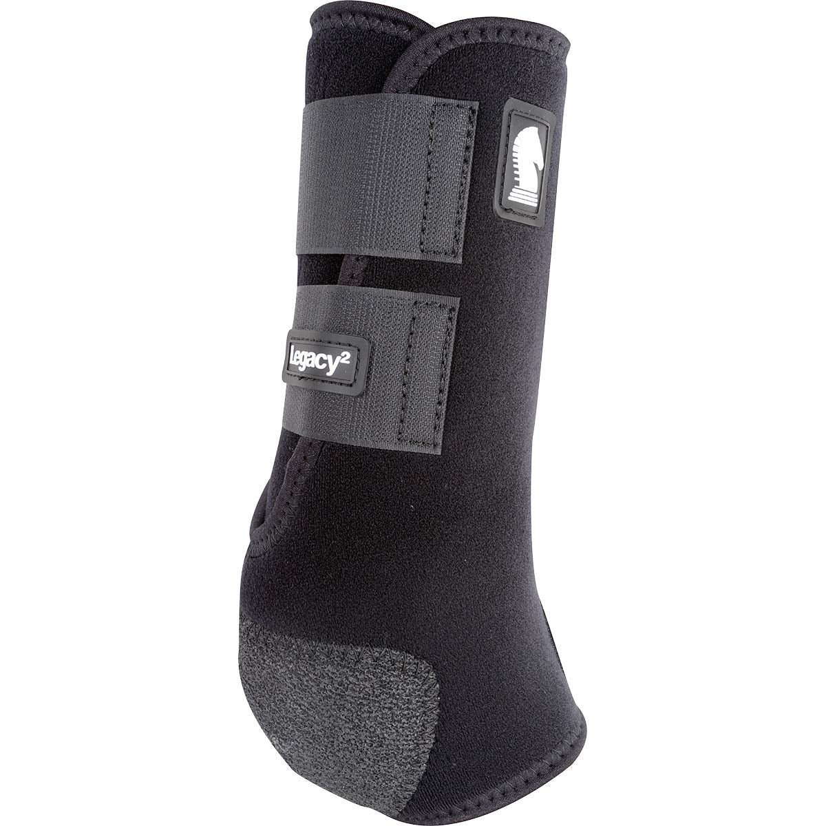 Classic Equine Legacy2 Support Boots, Hind (Black, Large)