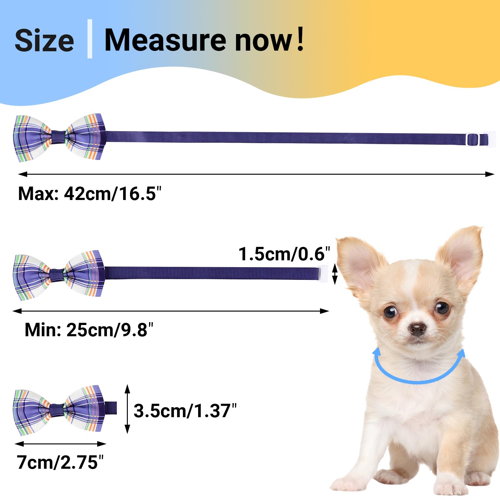 Segarty Bow Ties For Dogs, 80Pcs Bowtie Collars For Small Medium Pet, Comfortable Cats Neck Bow Tie Adjustable Large Puppy Cute