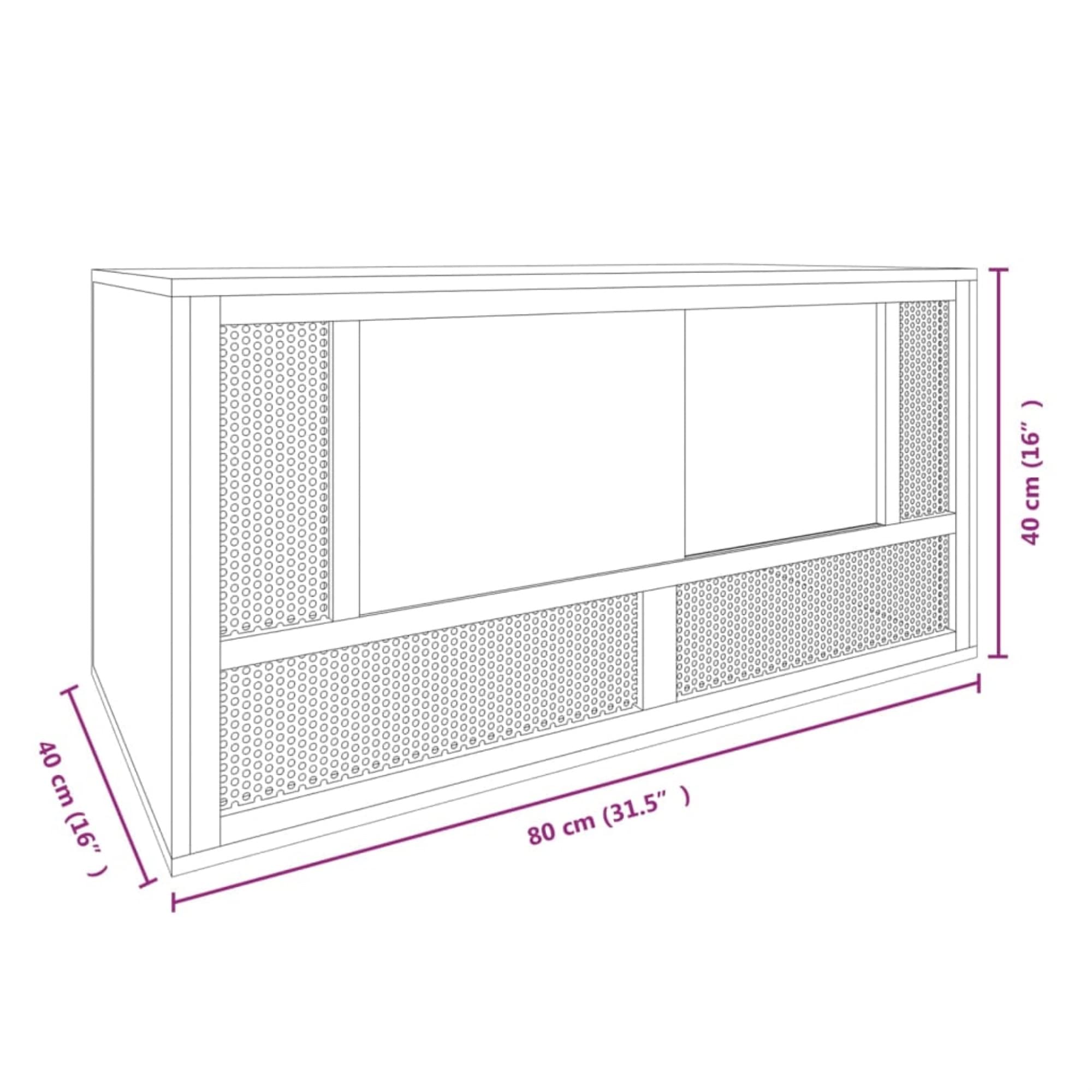Vidaxl Terrarium Engineered Wood 31.5'X15.7'X15.7'