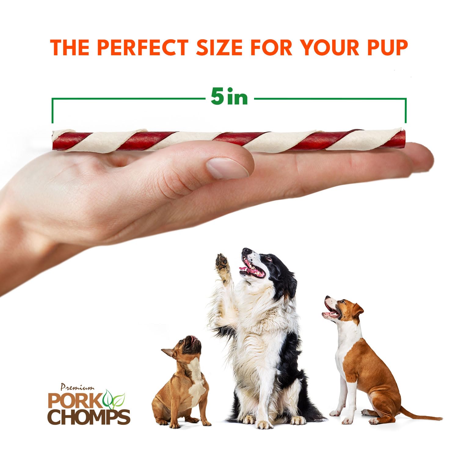 Scott Pet Products 60 Count Pork Chomps Bacon Twists Treat, Mini - 2 Pack