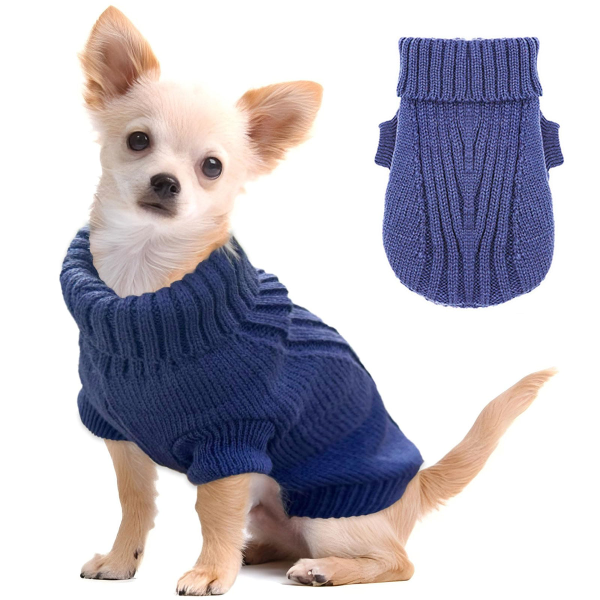 Dog Sweater For Small Dogs Fall Winter Dog Knitted Sweaters Warm Puppy Clothes Chihuahua Sweater Thick Pet Knitwear Tiny Dog Clo