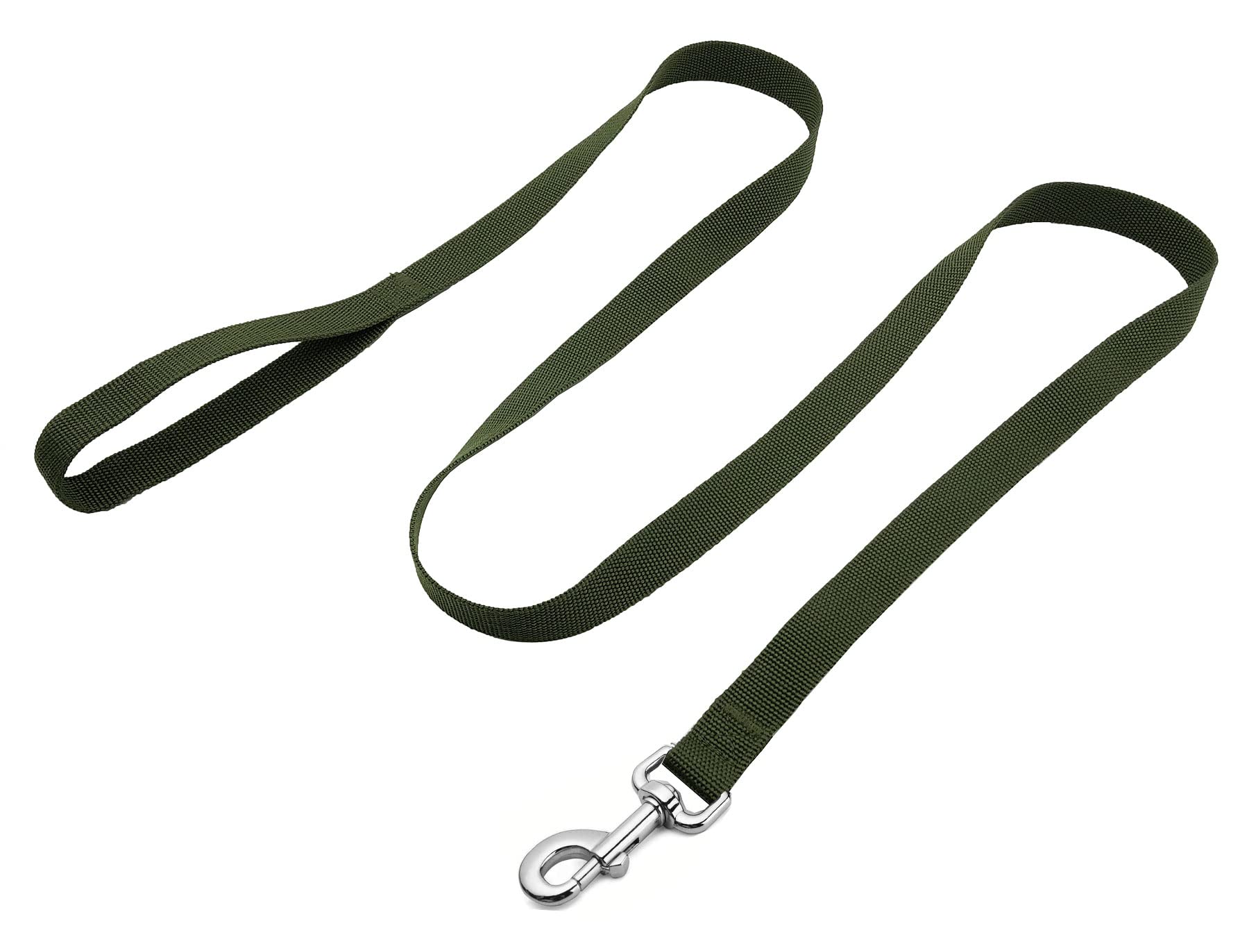Strong Nylon Dog Leash, 4Ft/ 5 Ft/ 6Ft Dog Leashes For Medium Large Dogs(5Ft, Green)