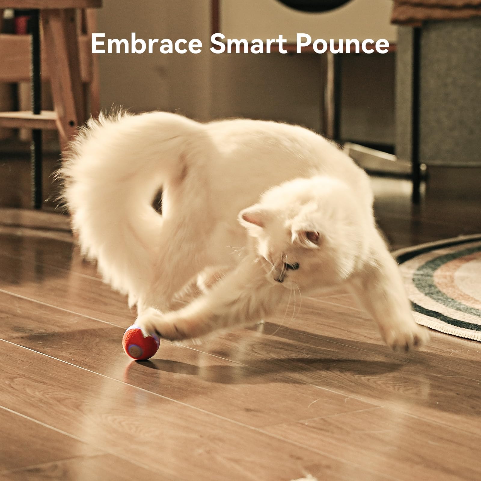 Cheerble Interactive Cat Ball Toy, Wicked Ball M3, Automatic Moving Smart Anti-Depression Pet Toy Fun Gift With Light