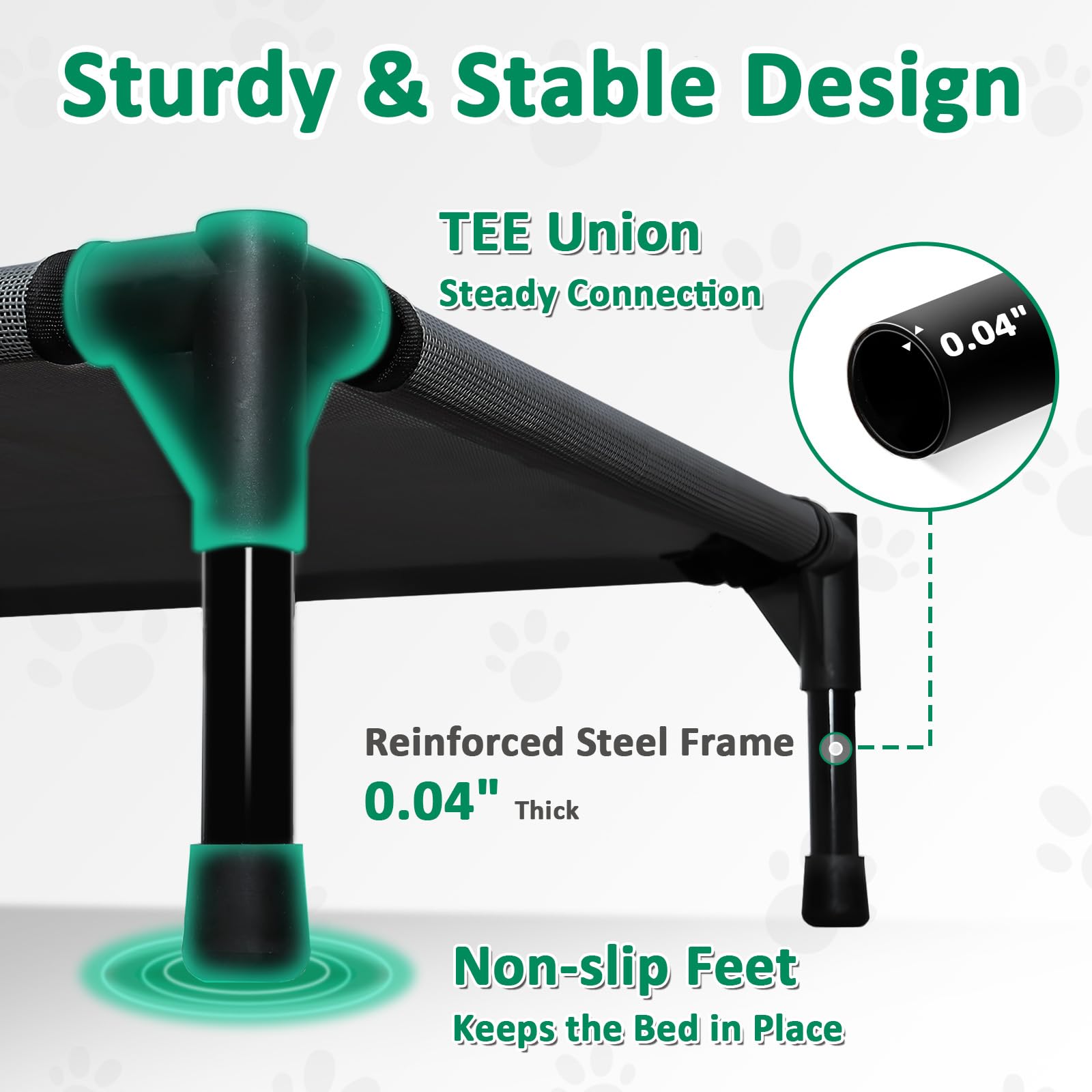 Kmfyzye Elevated Dog Beds Large Sized Dogs, Cooling Raised Pet Bed With Frame & Breathable Mesh, Portable Indoor & Outdoor Lifte