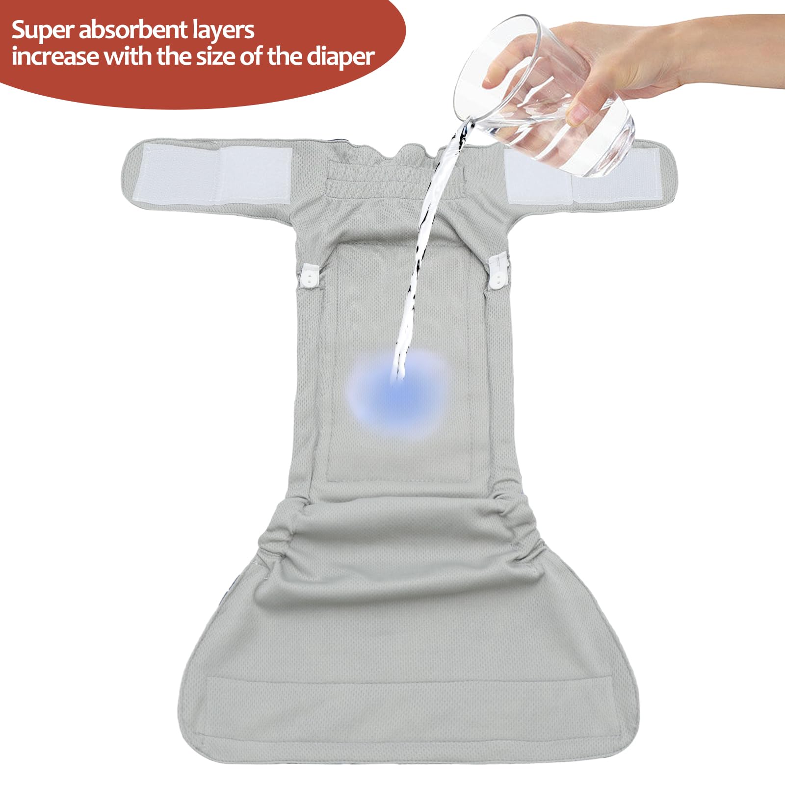 Cutebone Washable Dog Diapers Female Without Tail Hole 3 Pack Reusable Doggie Period Training Pants For Docked-Tail Dogs - Frenc