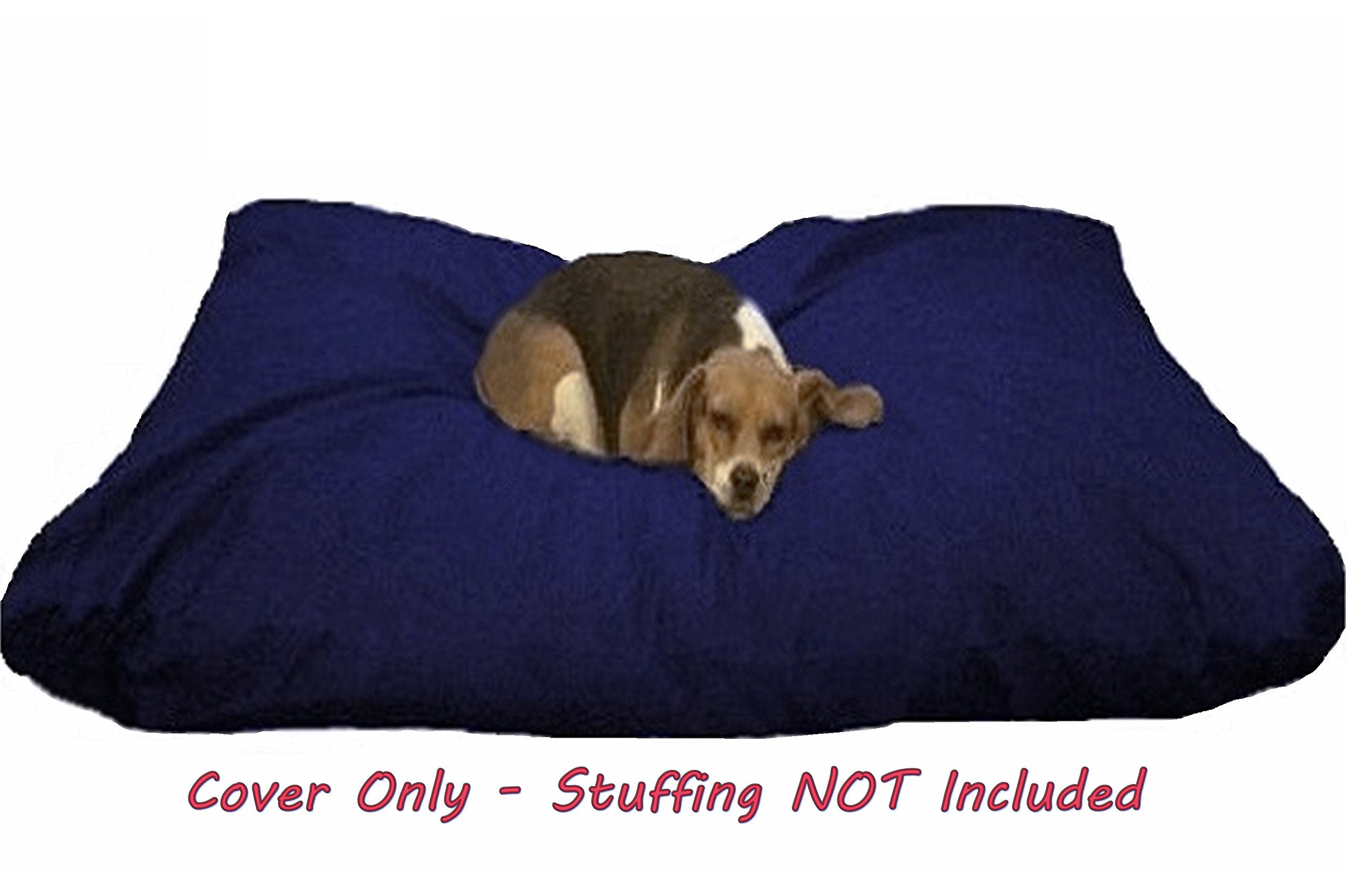 Dogbed4Less Diy Durable Blue Denim Pet Bed External Duvet Cover And Waterproof Internal Case For 40'X35'X4' Extra Large Dog Bed - Replacement Covers Only