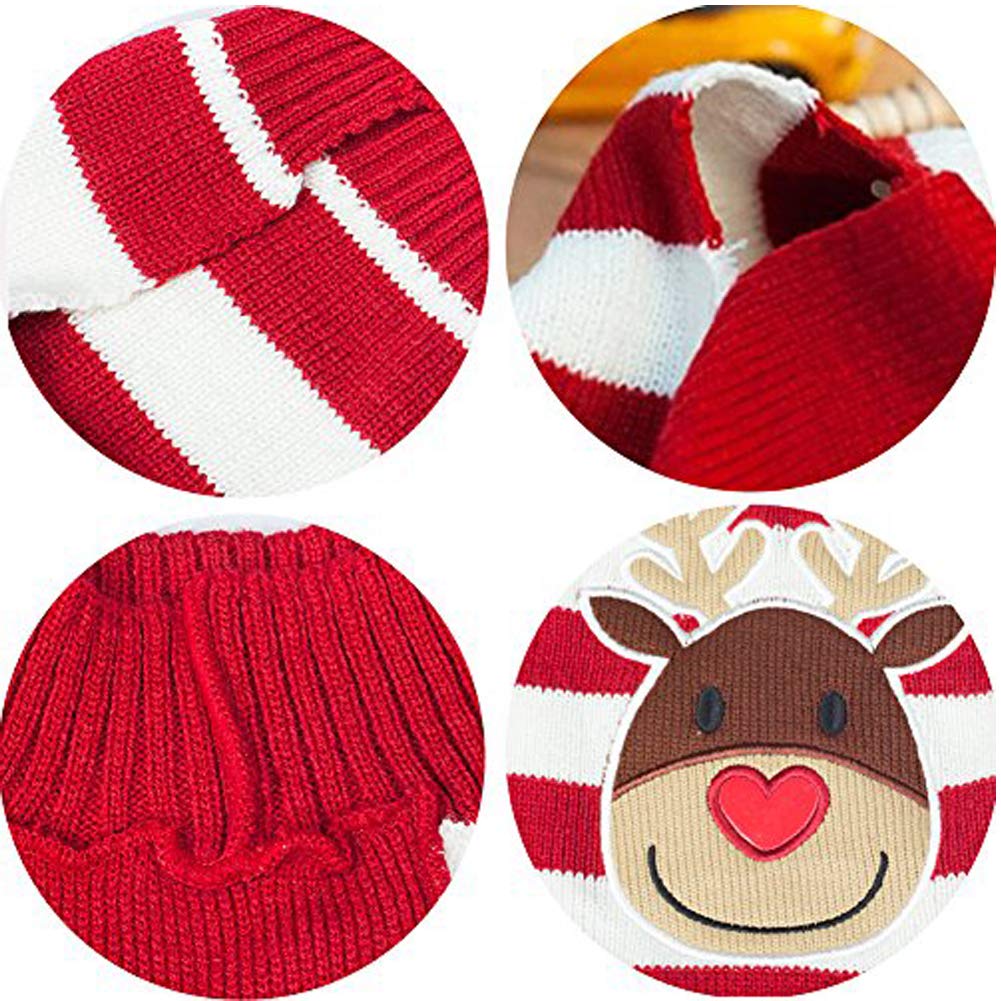 Bobibi Cat Sweater Christmas Santa Claus Pet Cat Winter Knitwear Warm Clothes