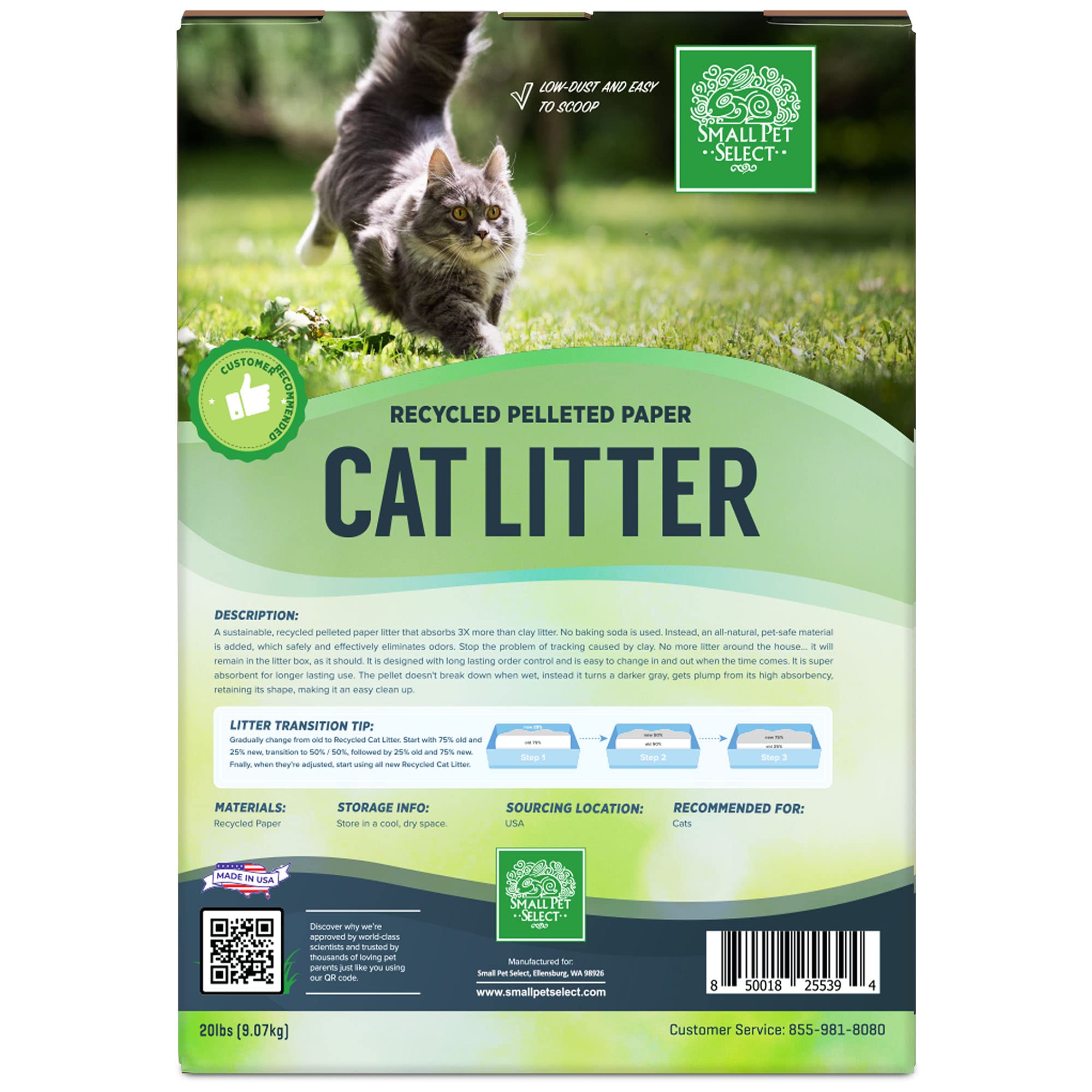 Small Pet Select-Recycled Pelleted Paper Cat Litter, 20Lb