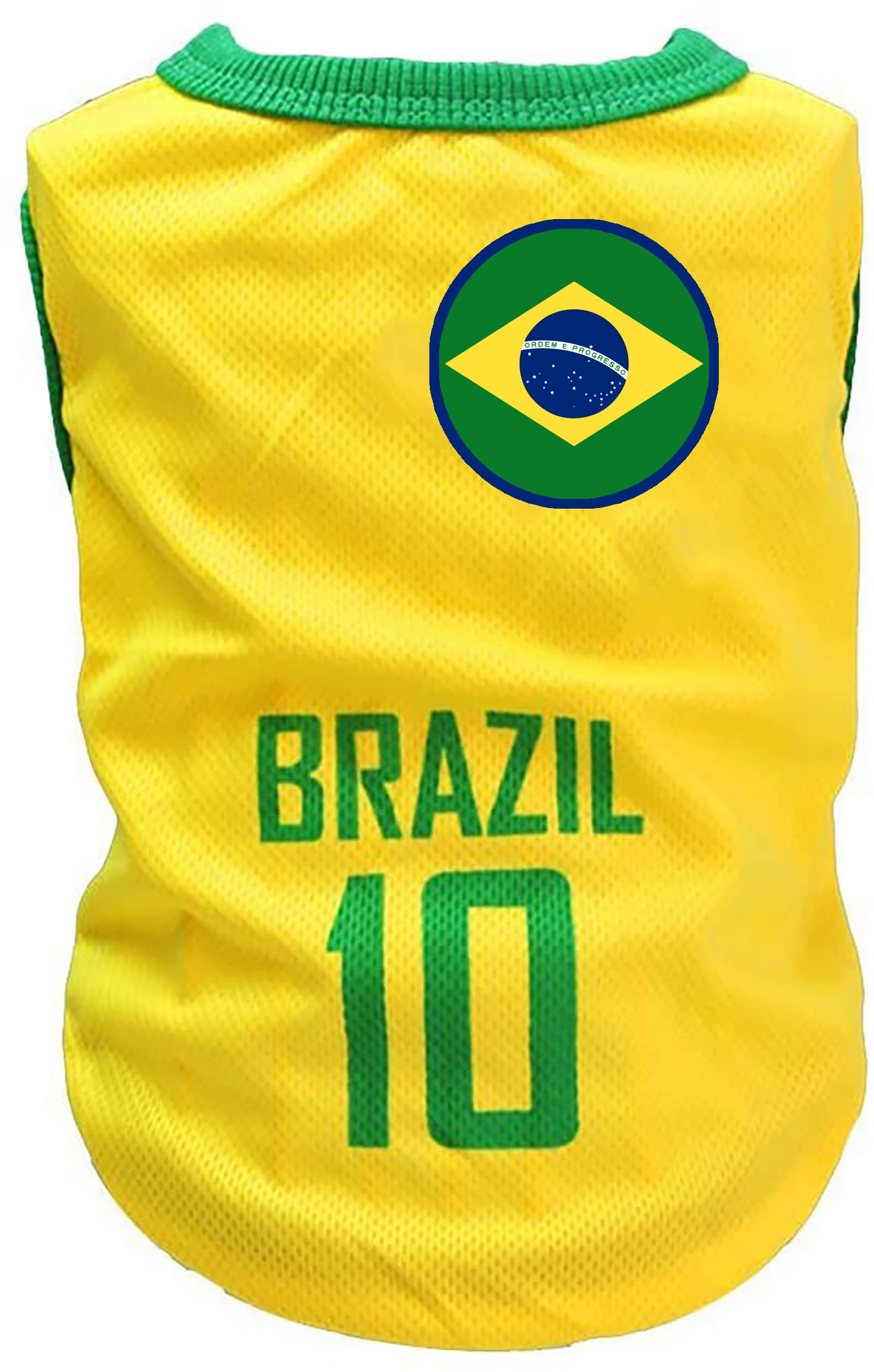 Gabefish Dog World Cup T Shirt Pets Football Jersey Sports Soccer National Team Vest Cat Summer Cool Clothes Apparel Brazil 2X-Large