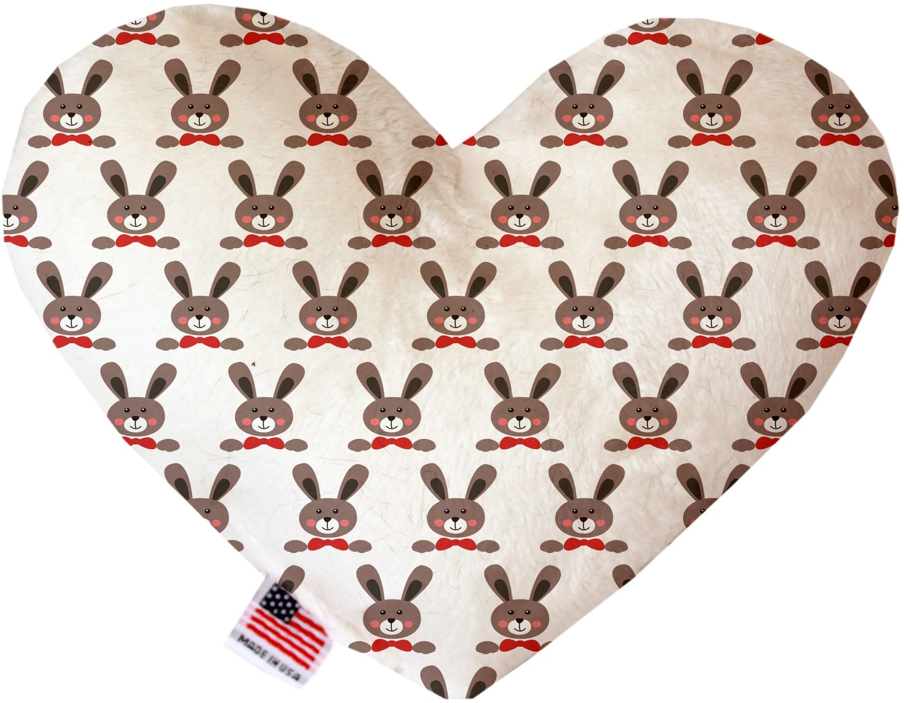 Pet and Dog Plush Heart or Bone Toy, &quot;Easter Group&quot; (Available in different sizes, and 10 different pattern options!) Dapper Rabbits 8&quot; Plush Heart