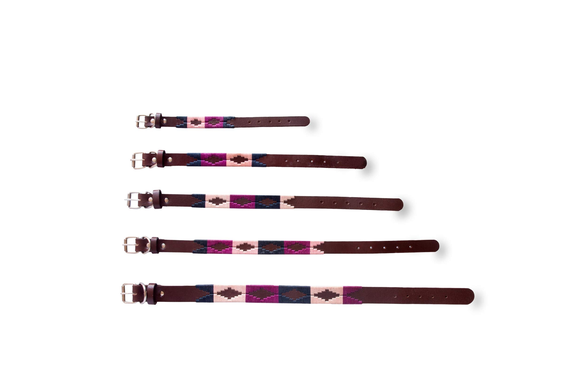 Gaucho Goods Premium Hand Stitched Leather Dog Collar - Cali Girl (S)