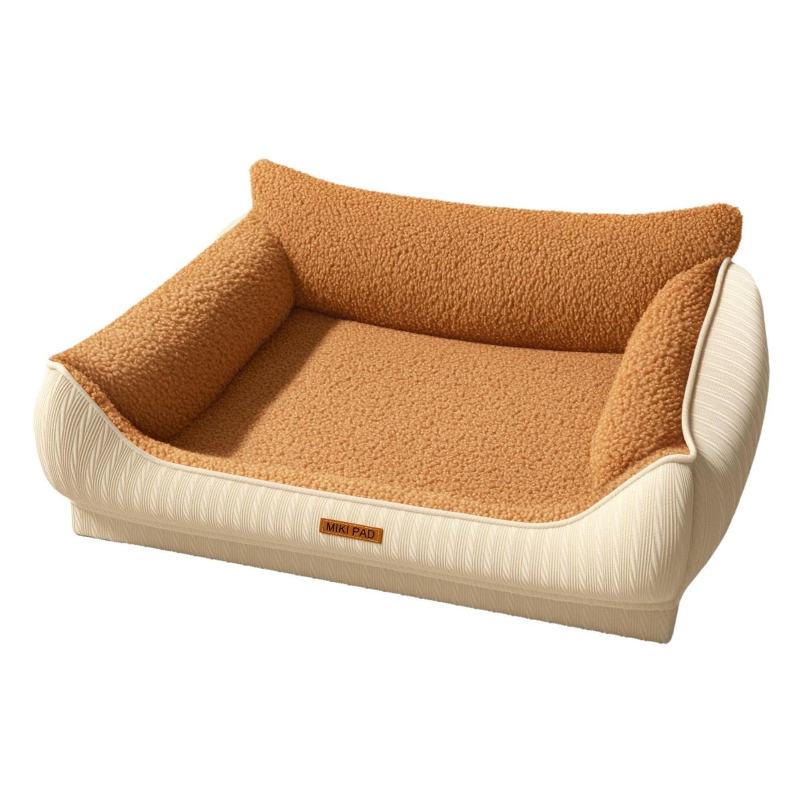 Zoomella Orthopedic Dog Sofa Bed, cleanable Removable Cover, For Large Dogs, NonSlip Brown 60 * 50 * 24cm|Sofas, Loveseats & Ch