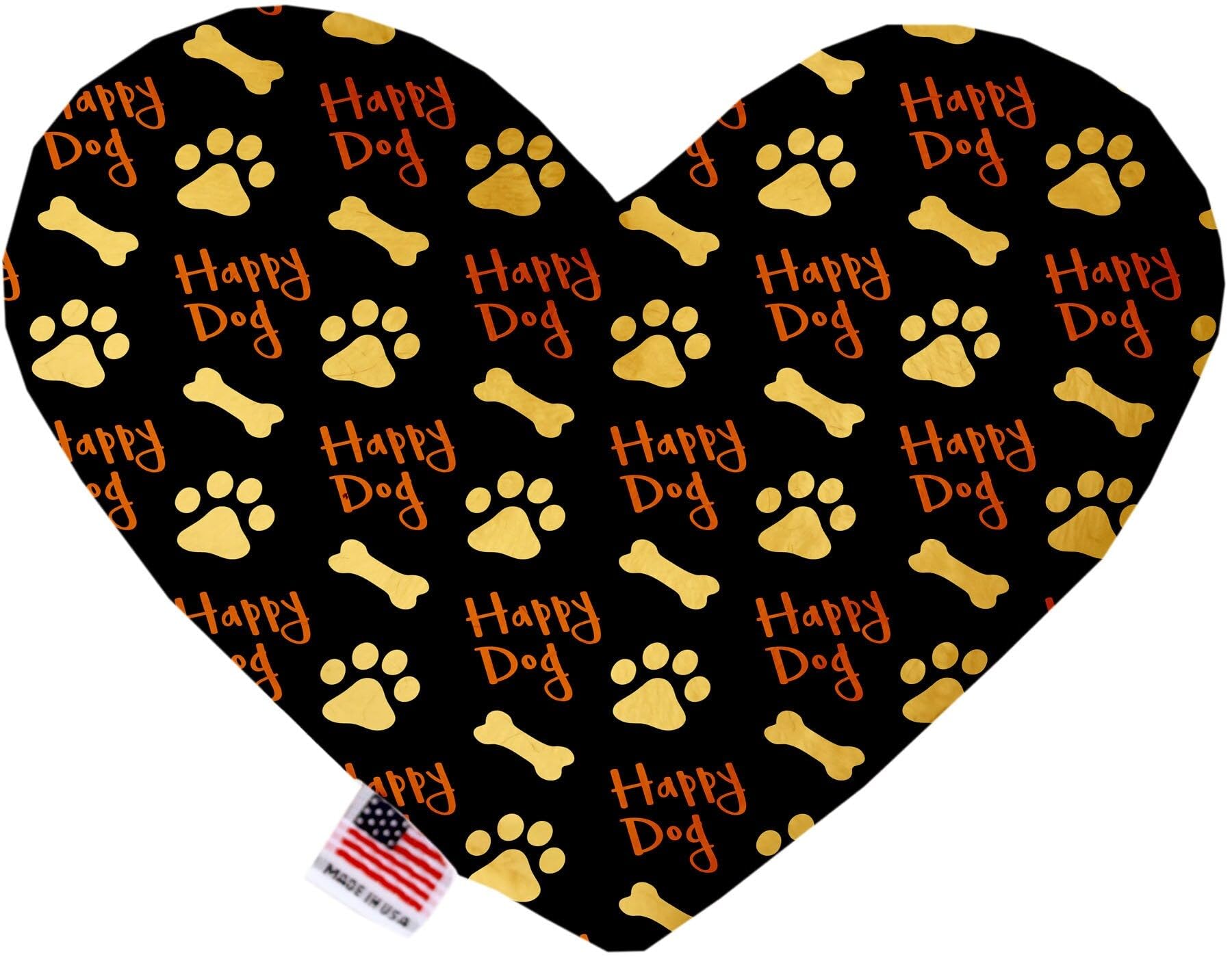 Pet and Dog Plush Heart or Bone Toy, &quot;Fall Harvest Group&quot; (Available in different sizes, and 12 different pattern options!) Pink Ribbons 6&quot; Plush Heart