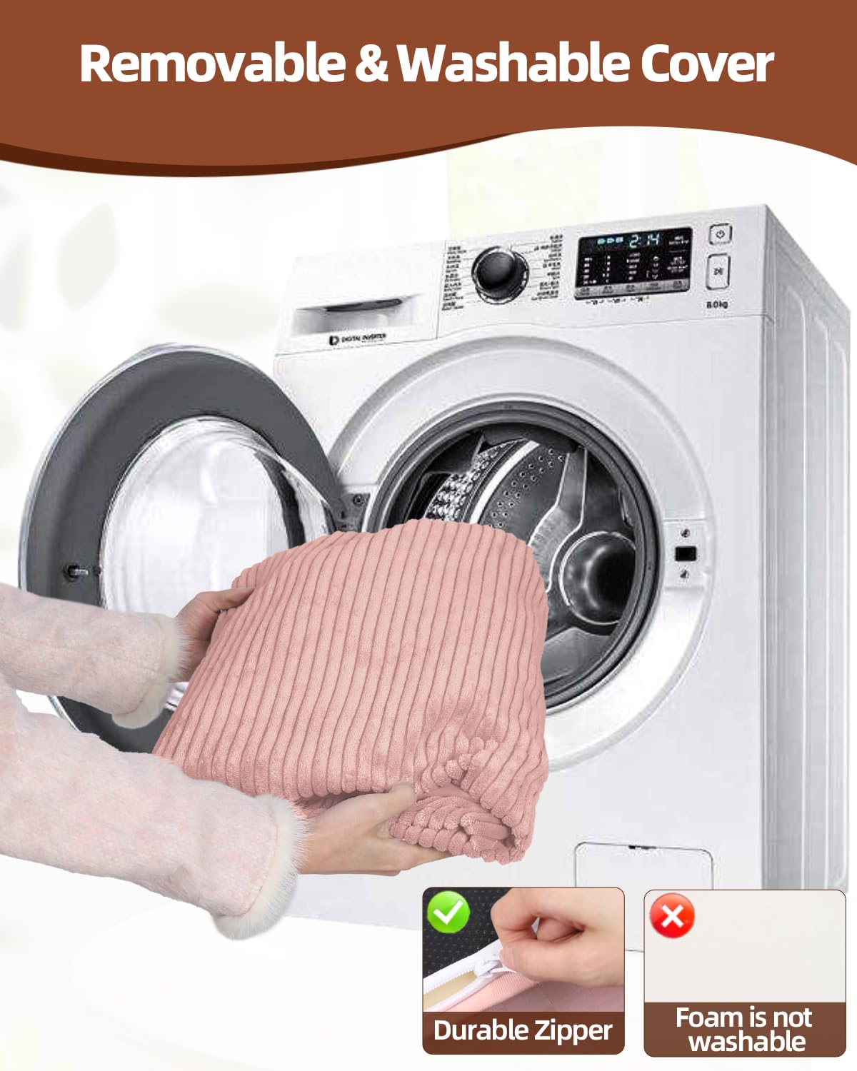 Dog Curved Stairs for High Beds 22 H, 5-Step Pet Stairs for Small Dogs with High Density Foam, Dog Slope Stairs with Durable Non