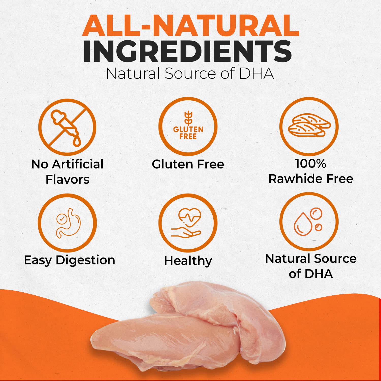 Canine Naturals Puppy Chicken and Rice Chew - Rawhide Free Puppy Treats - Made with USA Chicken - All-Natural & Easily Digestibl