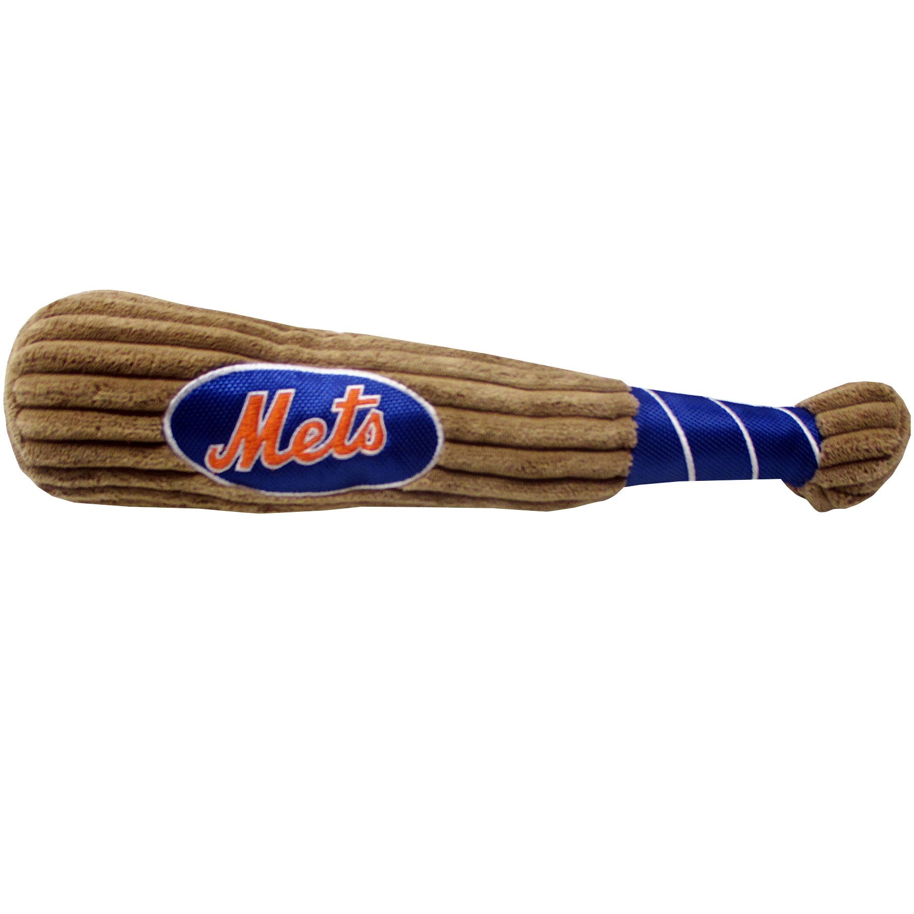 MLB New York Mets Baseball Bat Toy for DOGS & CATS. Soft Corduroy Plush Dog Toy with Inner SQUEAKER, MLB Chew Toys for Dogs or C