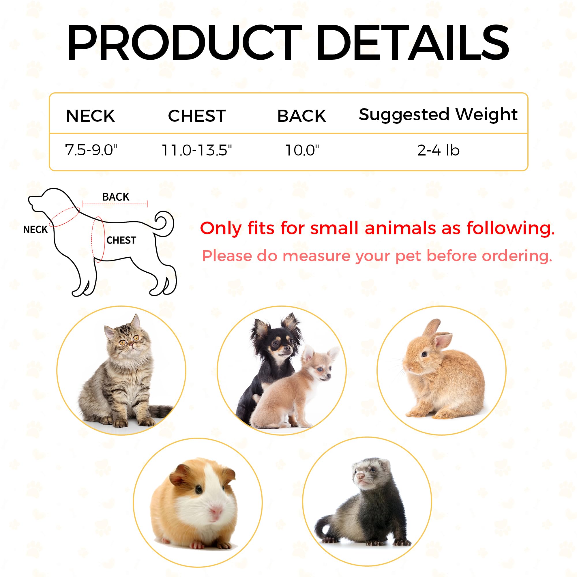 Nacoco Halloween Small Puppy Costume - Pet Dinosaur Cosplay Rabbit Outfit Kitten Animal Bunny Puppy Small Dog Cat Cute Clothes F