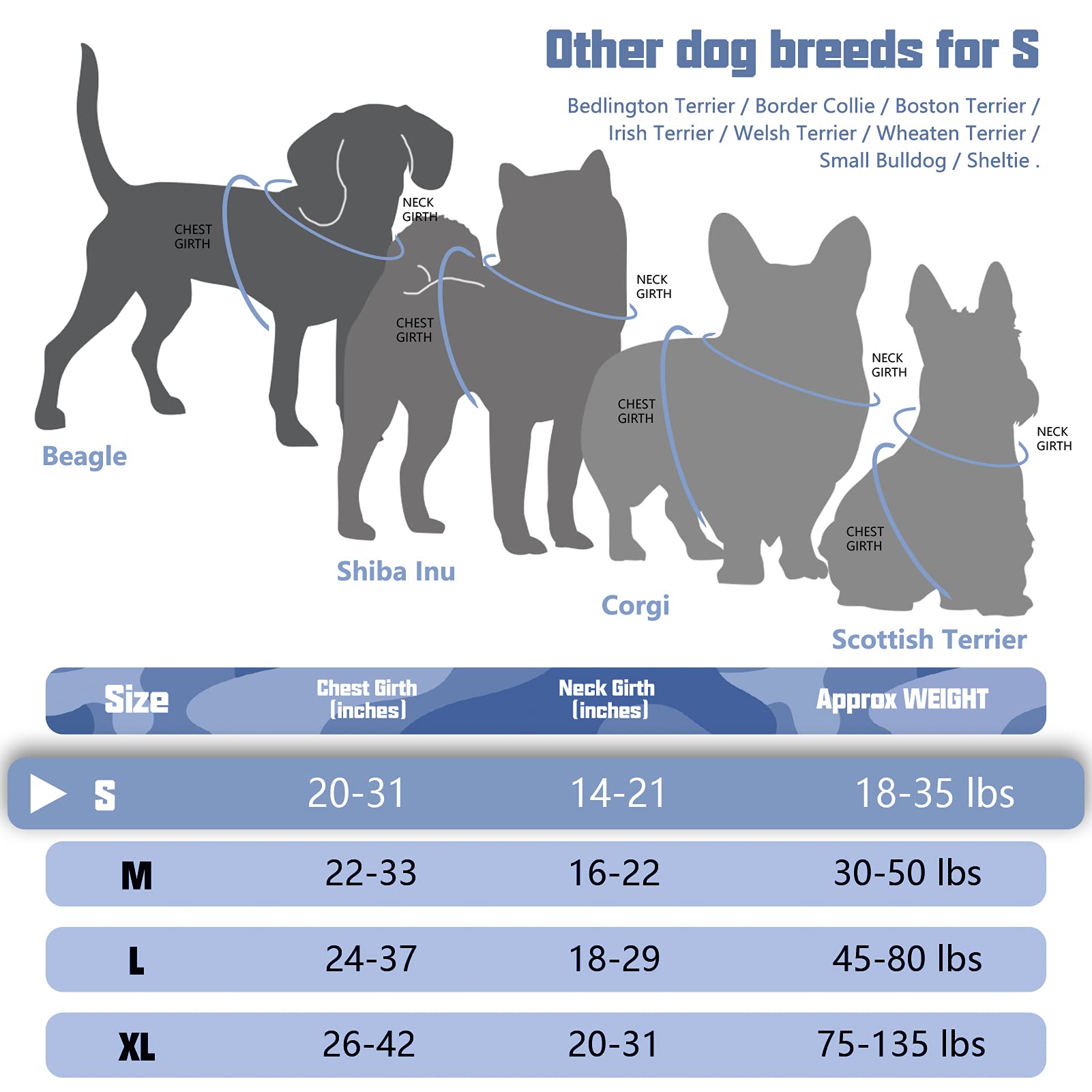 Auroth Tactical Dog Training Harness No Pulling Front Clip Leash Adhesion Reflective K9 Pet Working Vest Easy Control For Small Medium Large Dogs Blue Camo S