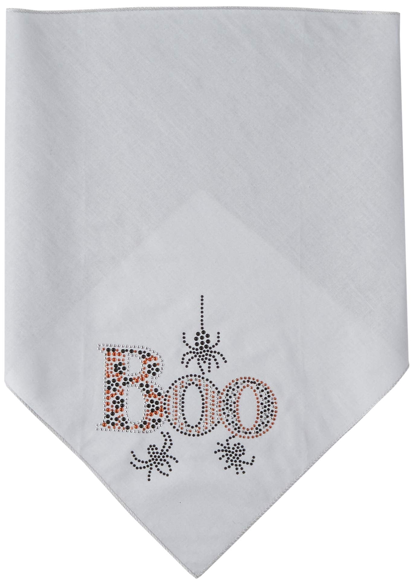 Mirage Pet Products Boo Rhinestone Bandana Grey, Large