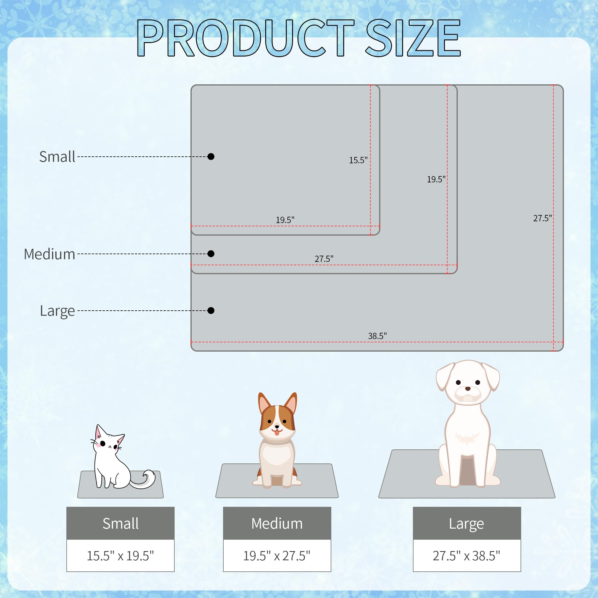 Nacoco Summer Pet Cooling Mat - Cat Dog Cushion Pad Sleeping Cool Sharks Comfortable Soft For Pets Kids And Adults (Grey Shark,