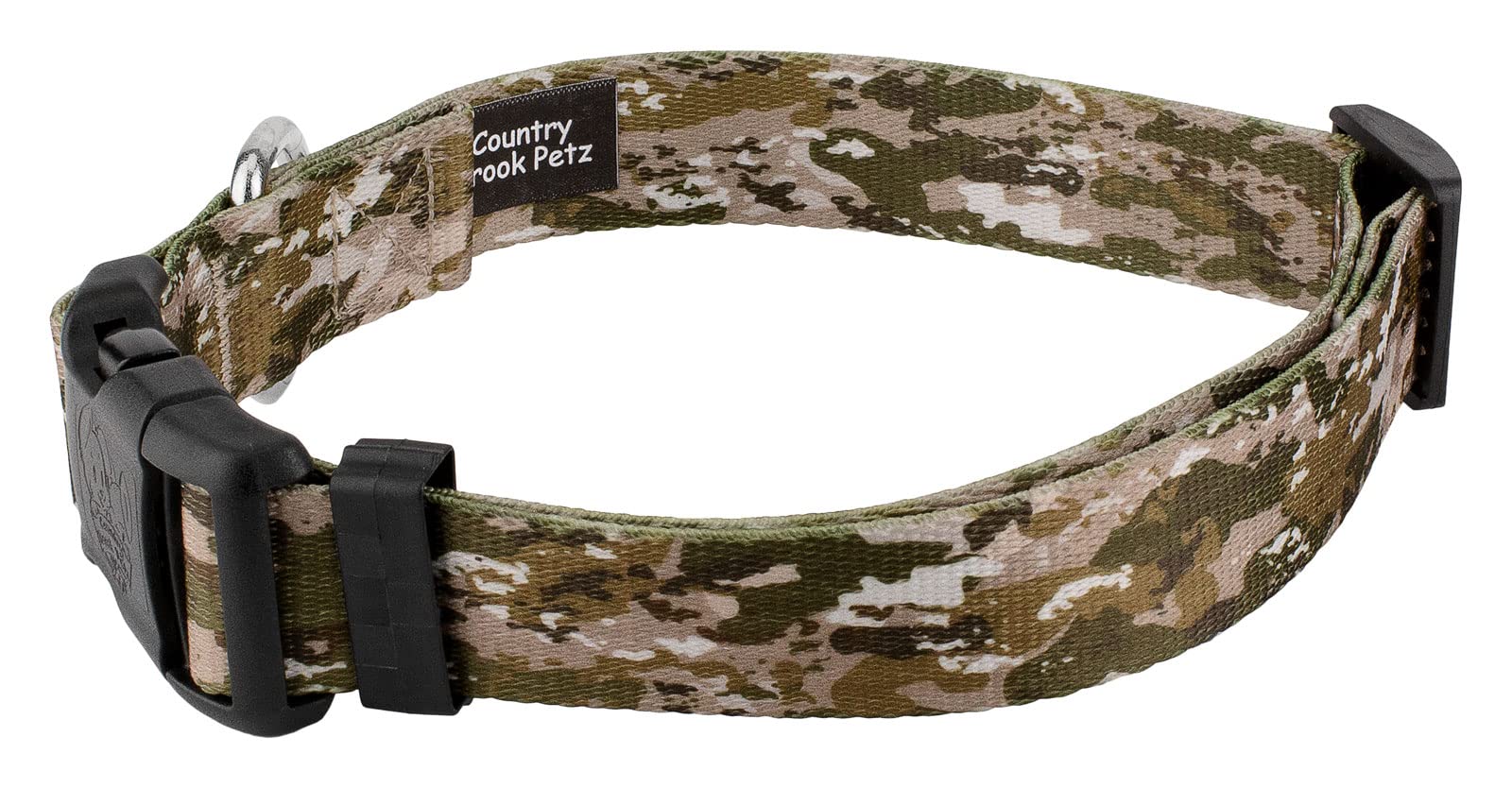 Country Brook Petz - Deluxe Desert Viper Camo Dog Collar - Made In The U.S.A. - Camouflage Collection With 17 Rugged Designs (1 Inch, Medium)