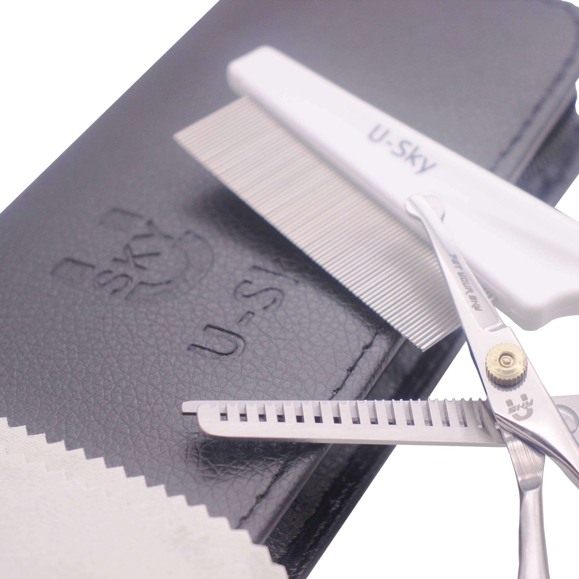 U-Sky Professional Small Round Blunt Tip Dog Grooming Scissors For Paws, Face, Foot Pad, Nose, Ear